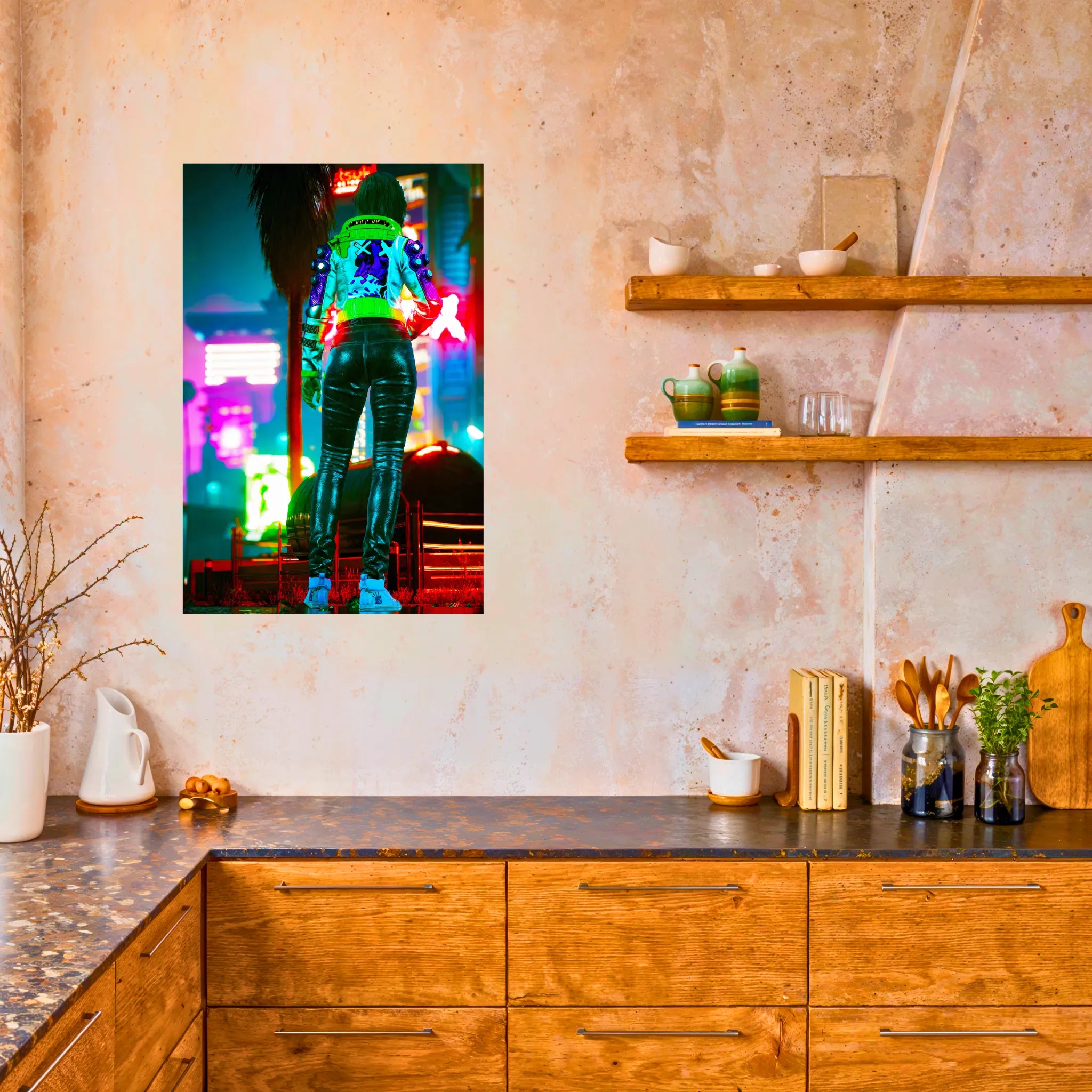Tableau-bienvenue-a-cyberpunk-dans-la-cuisine | DreamWay