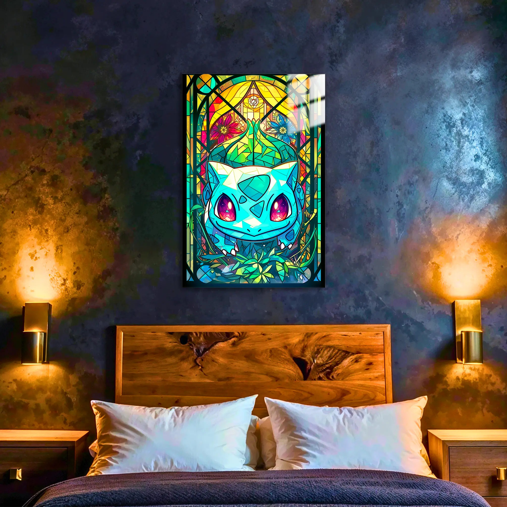 Tableau-bulbizarre-vitrail-dans-la-chambre | DreamWay