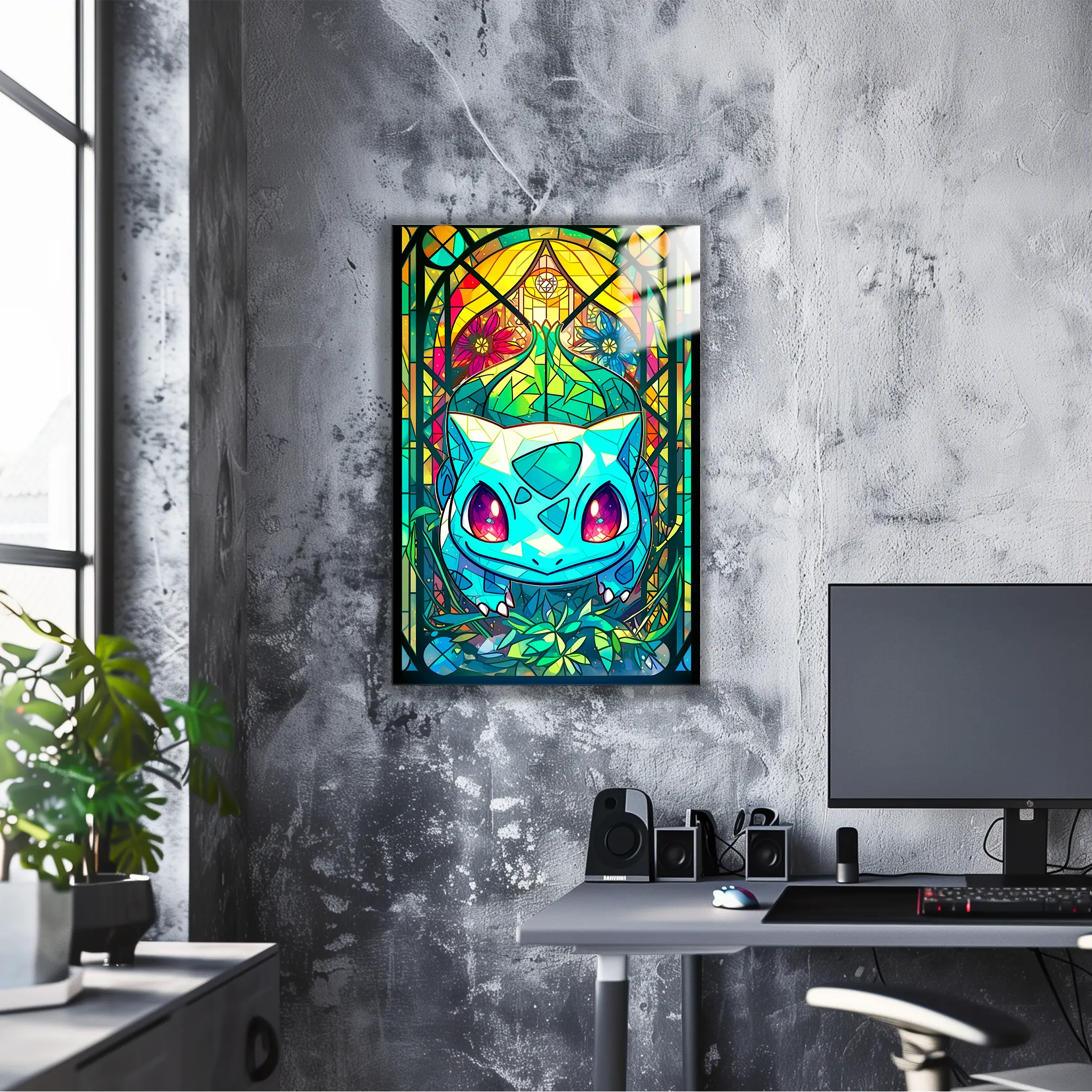 Tableau Pokémon Bulbizarre Vitrail