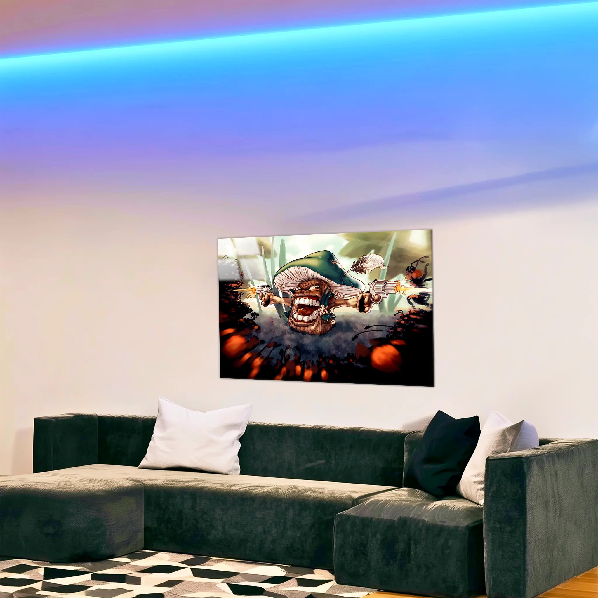 Tableau-champignon-sherif-dans-le-salon | DreamWay