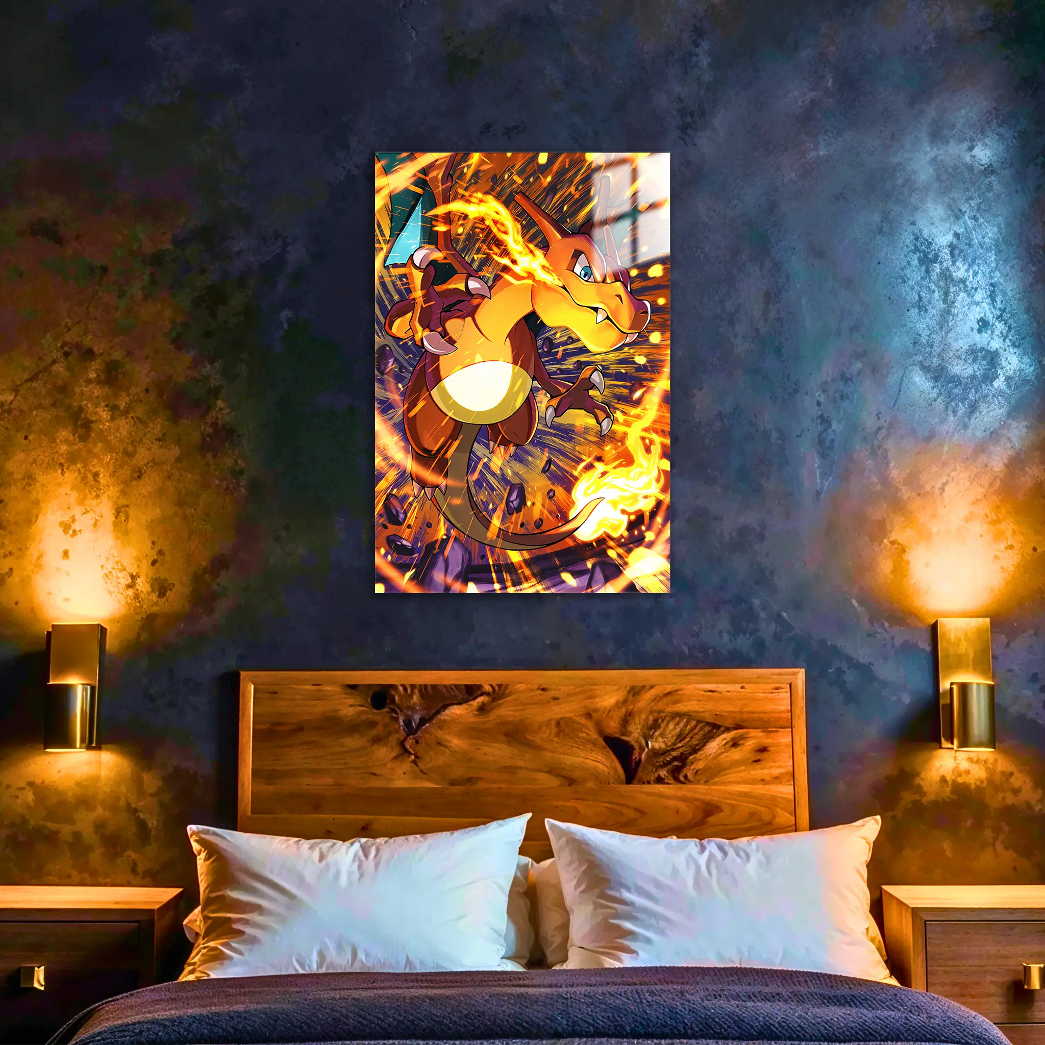 Tableau-dracaufeu-flamme-eternel-dans-la-chambre | DreamWay