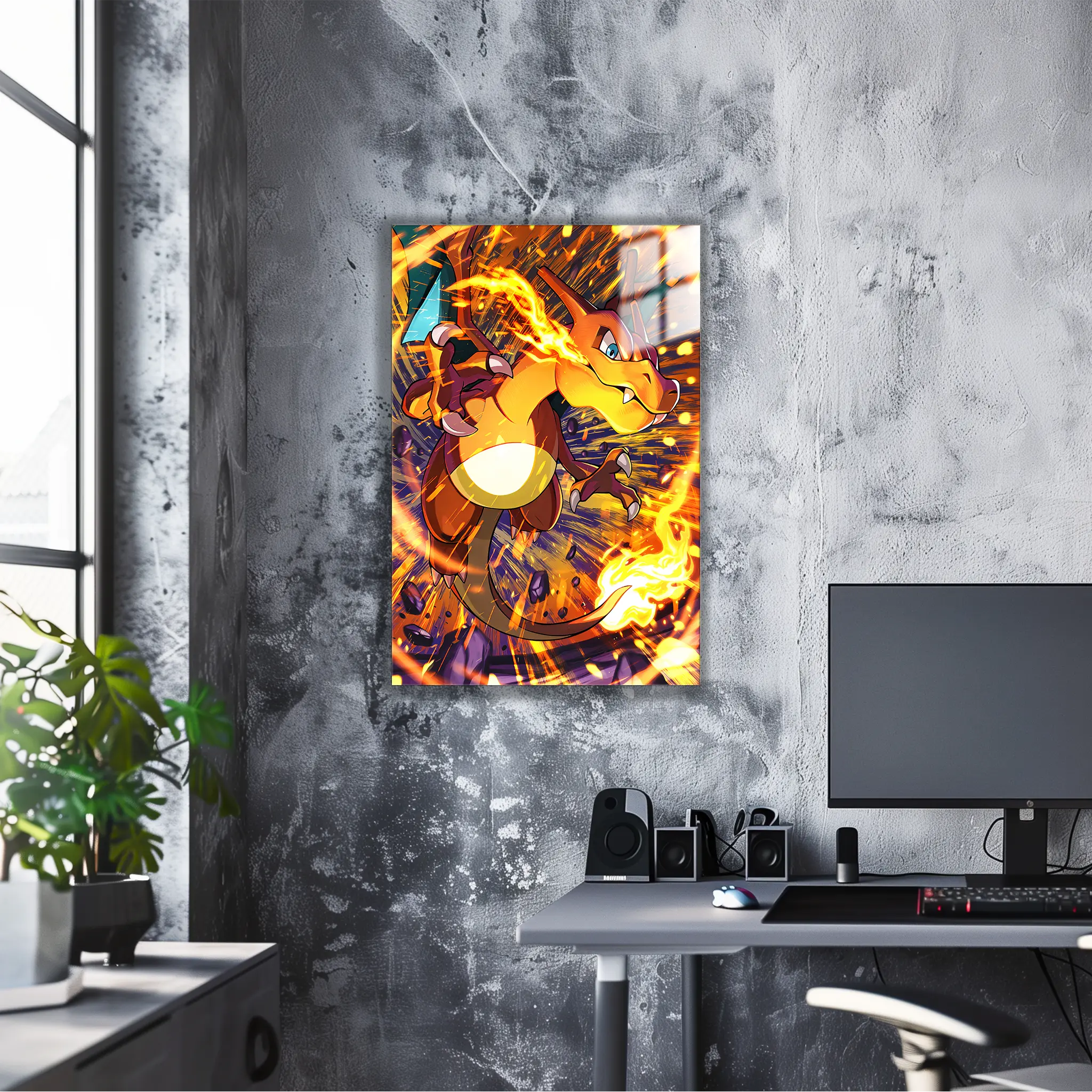 Tableau Pokémon Dracaufeu Flamme Éternelle