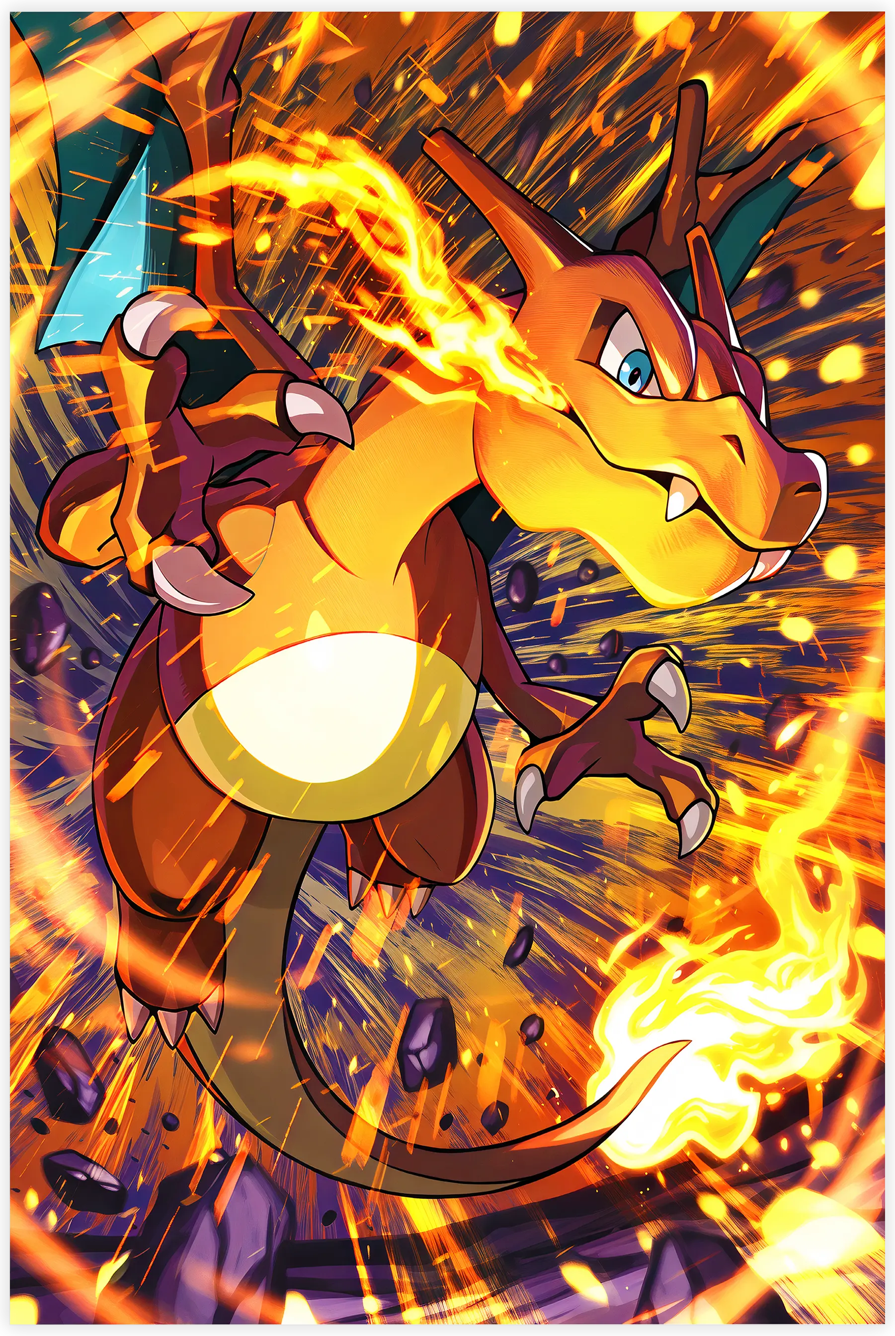Tableau Pokémon Dracaufeu Flamme Éternelle