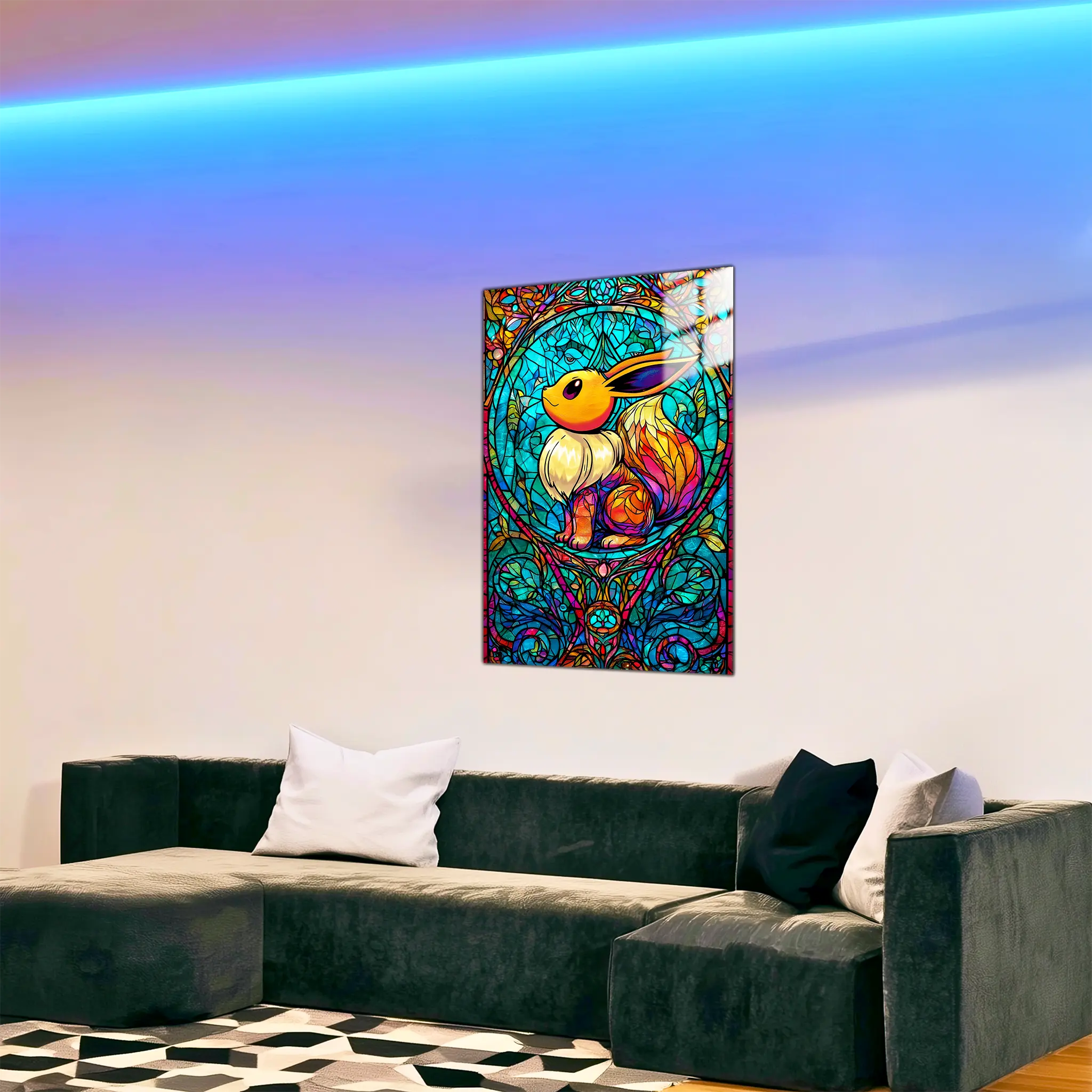 Tableau-evoli-vitrail-dans-le-salon | DreamWay