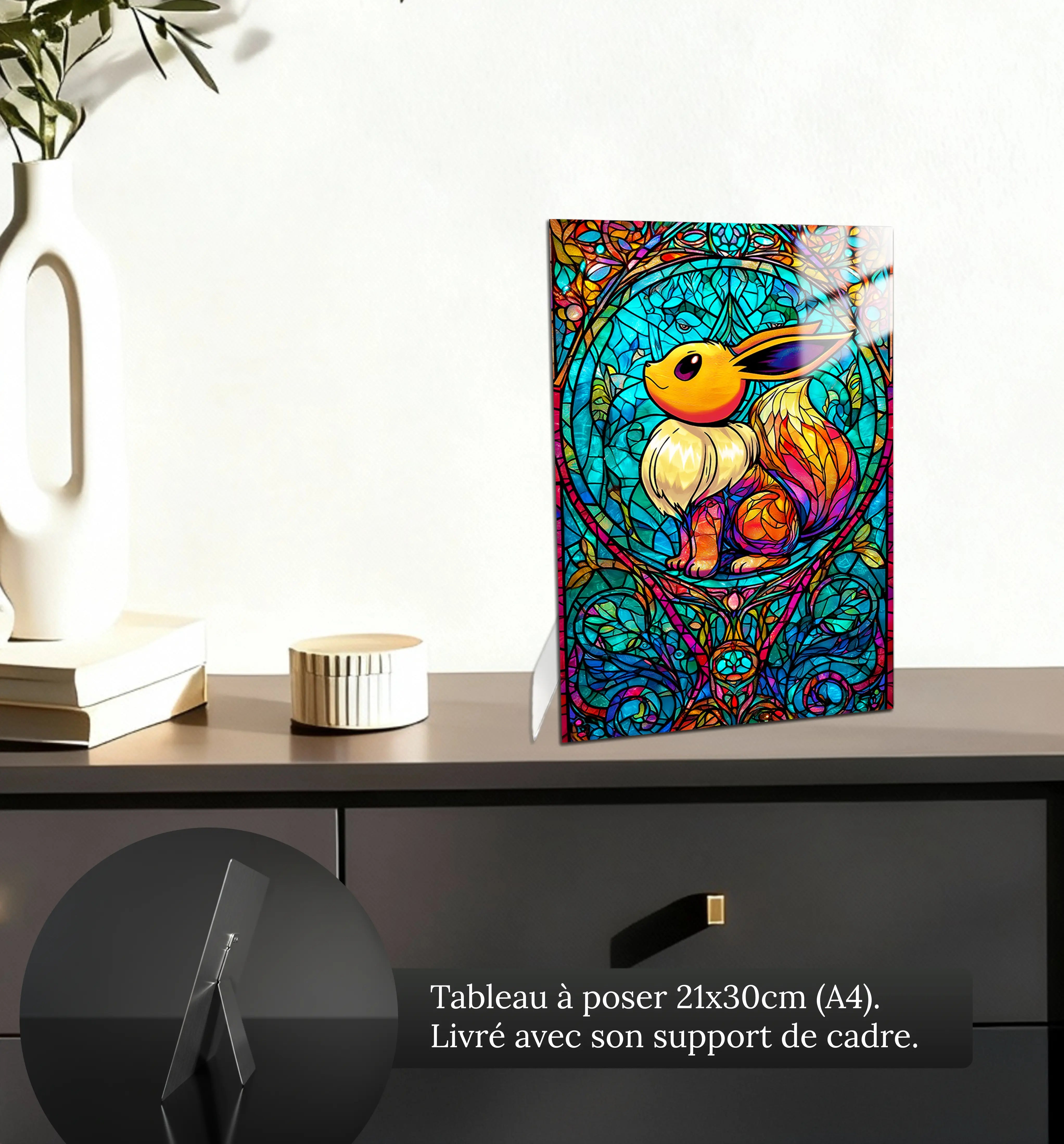 Tableau-evoli-vitrail-petit-format-a-poser-sur-meuble | DreamWay