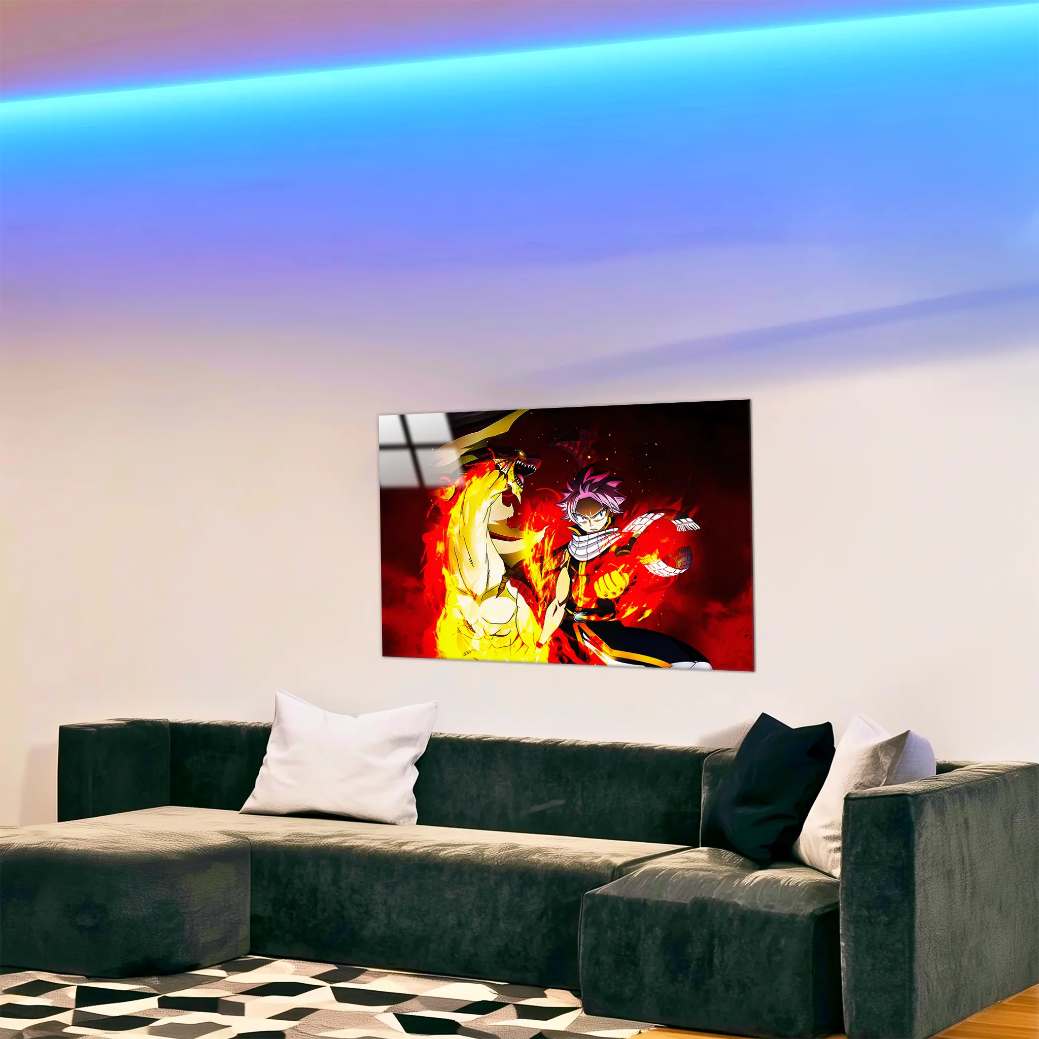 Tableau-fairy-tail-natsu-et-dragnir-dans-le-salon | DreamWay