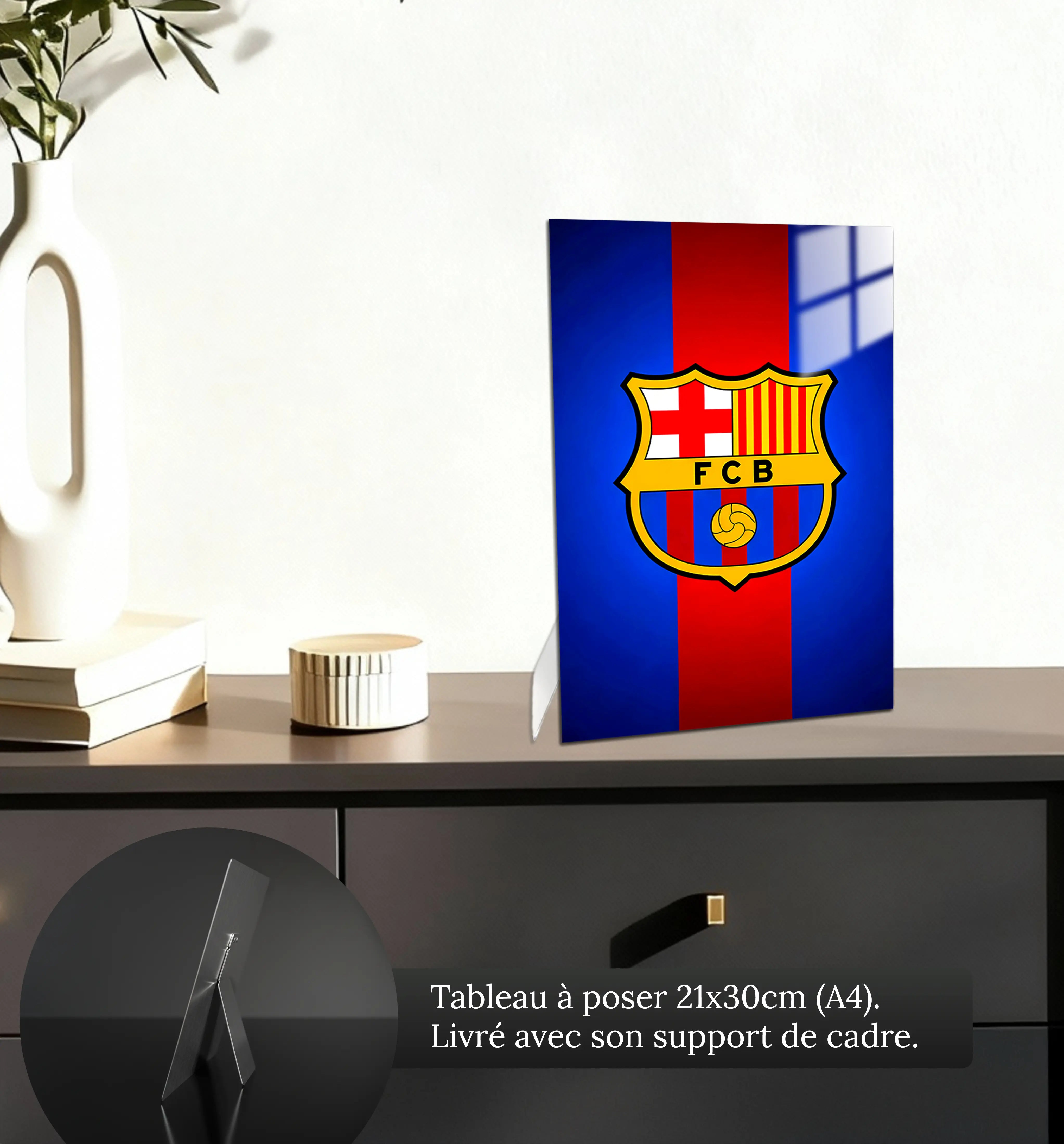 Tableau-fc-barcelone-club-petit-format-a-poser-sur-meuble | DreamWay