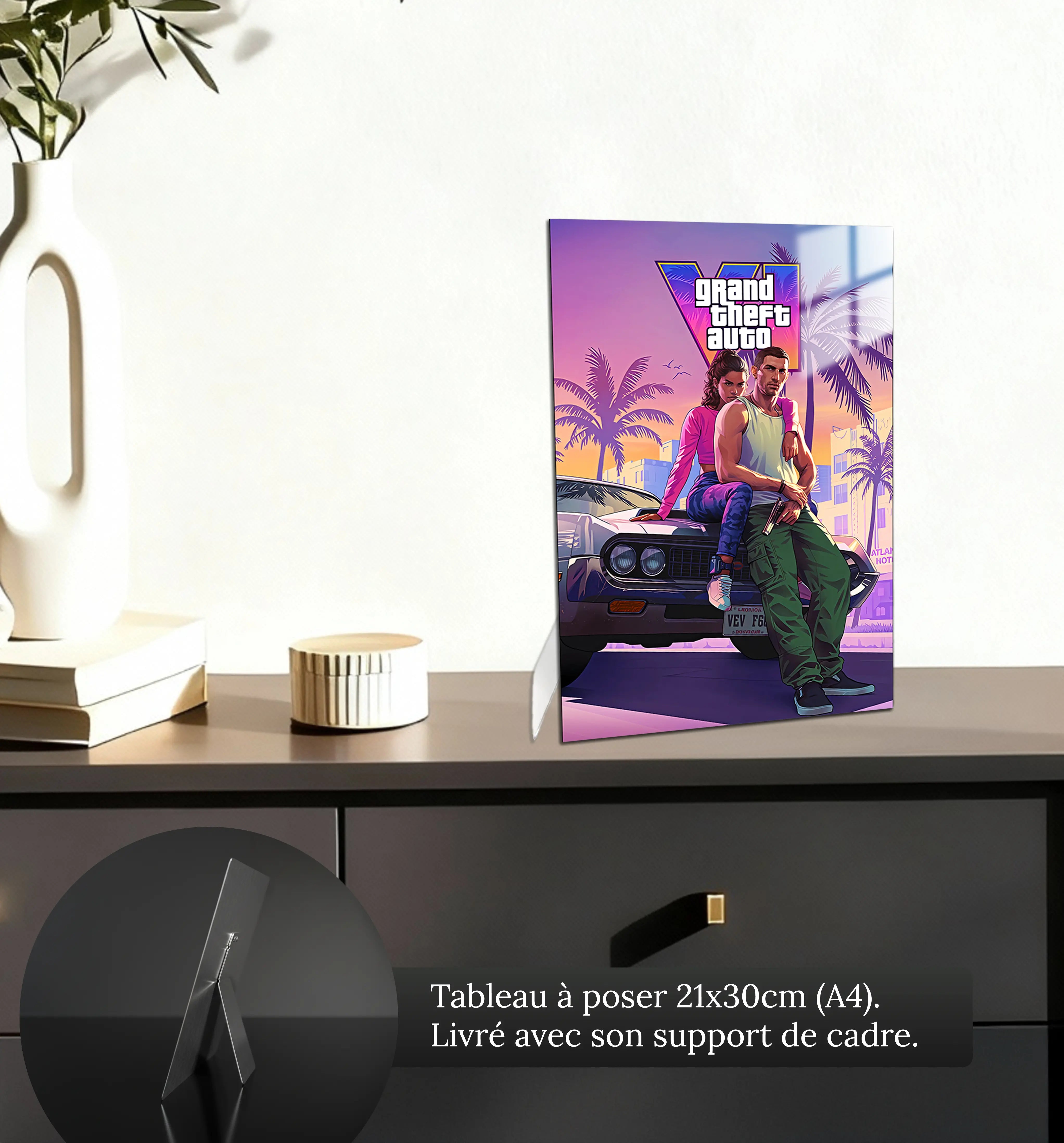 Tableau-gta-6-affiche-petit-format-a-poser-sur-meuble | DreamWay