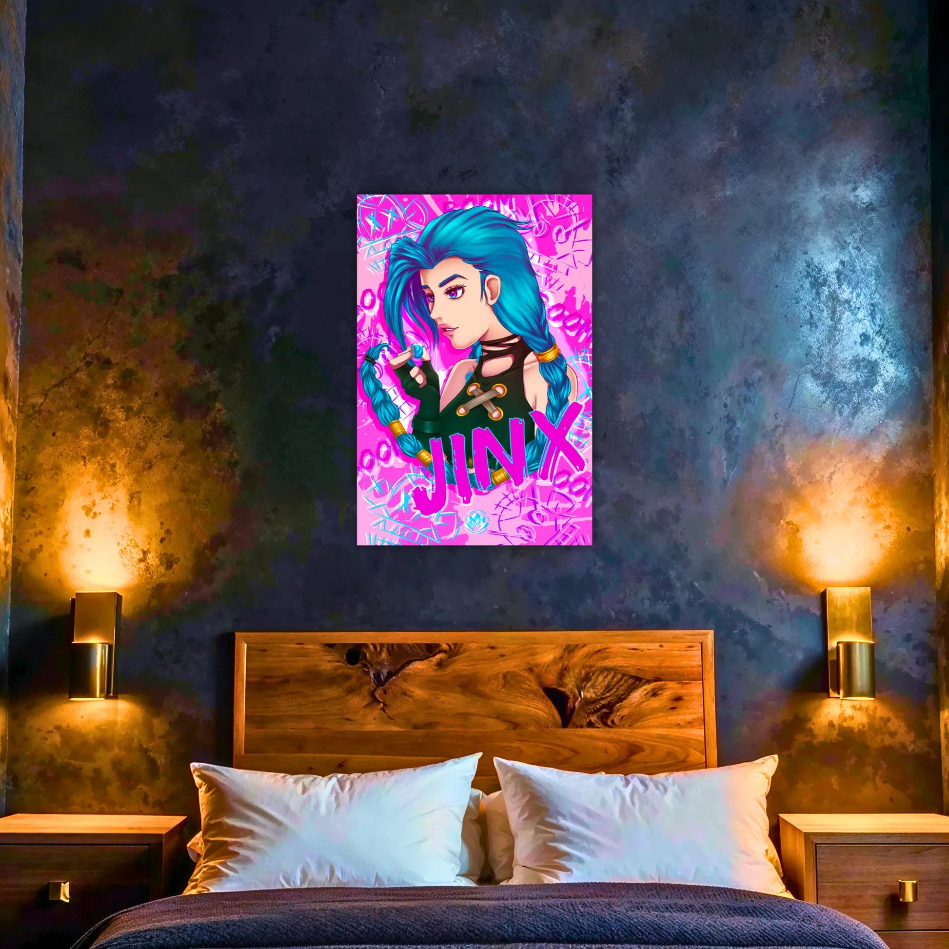 Tableau-jinx-graffiti-rose-dans-la-chambre | DreamWay