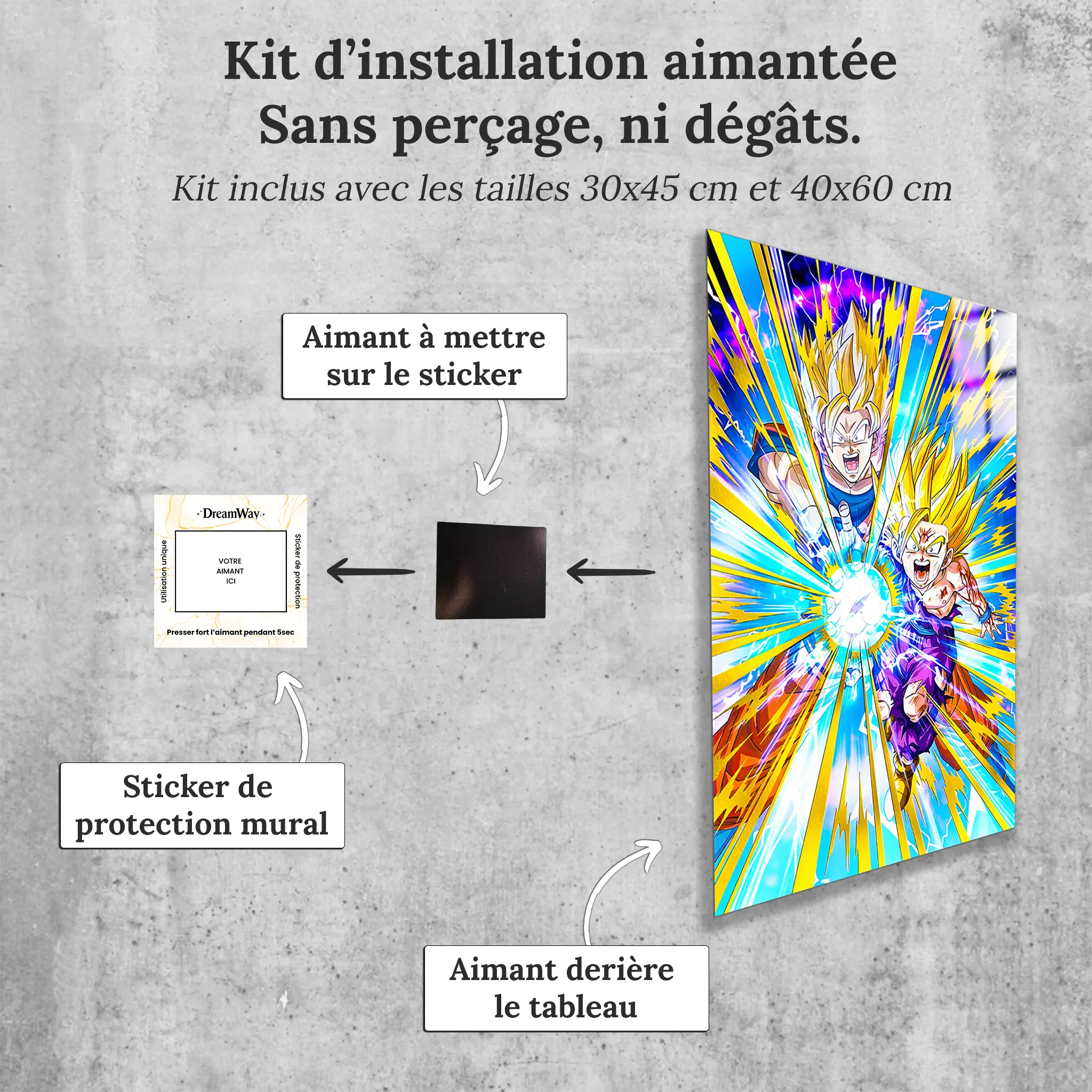 Tableau-kamehameha-pere-et-fils-avec-installation-aimantee | DreamWay