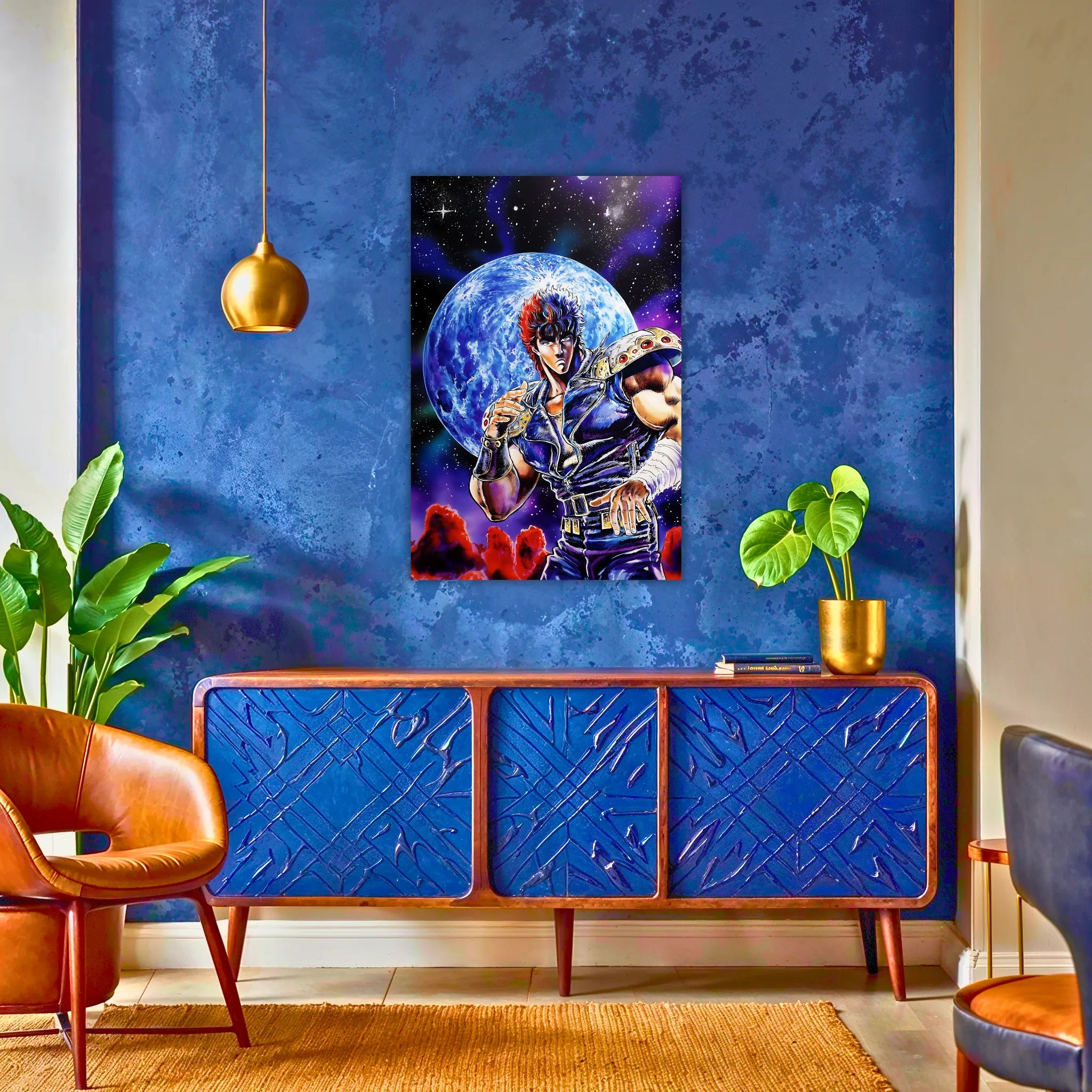 Tableau-ken-le-survivant-au-claire-de-lune-au-dessus-du-buffet | DreamWay