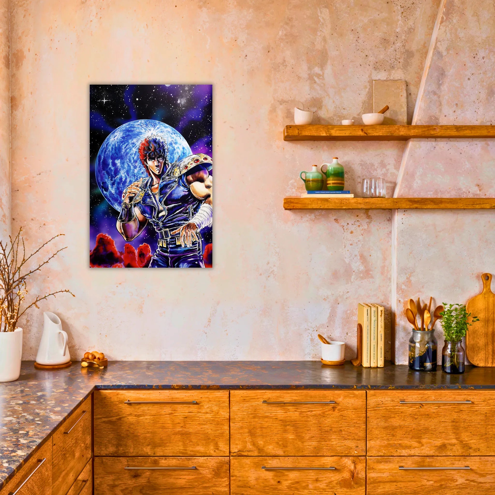 Tableau-ken-le-survivant-au-claire-de-lune-dans-la-cuisine | DreamWay