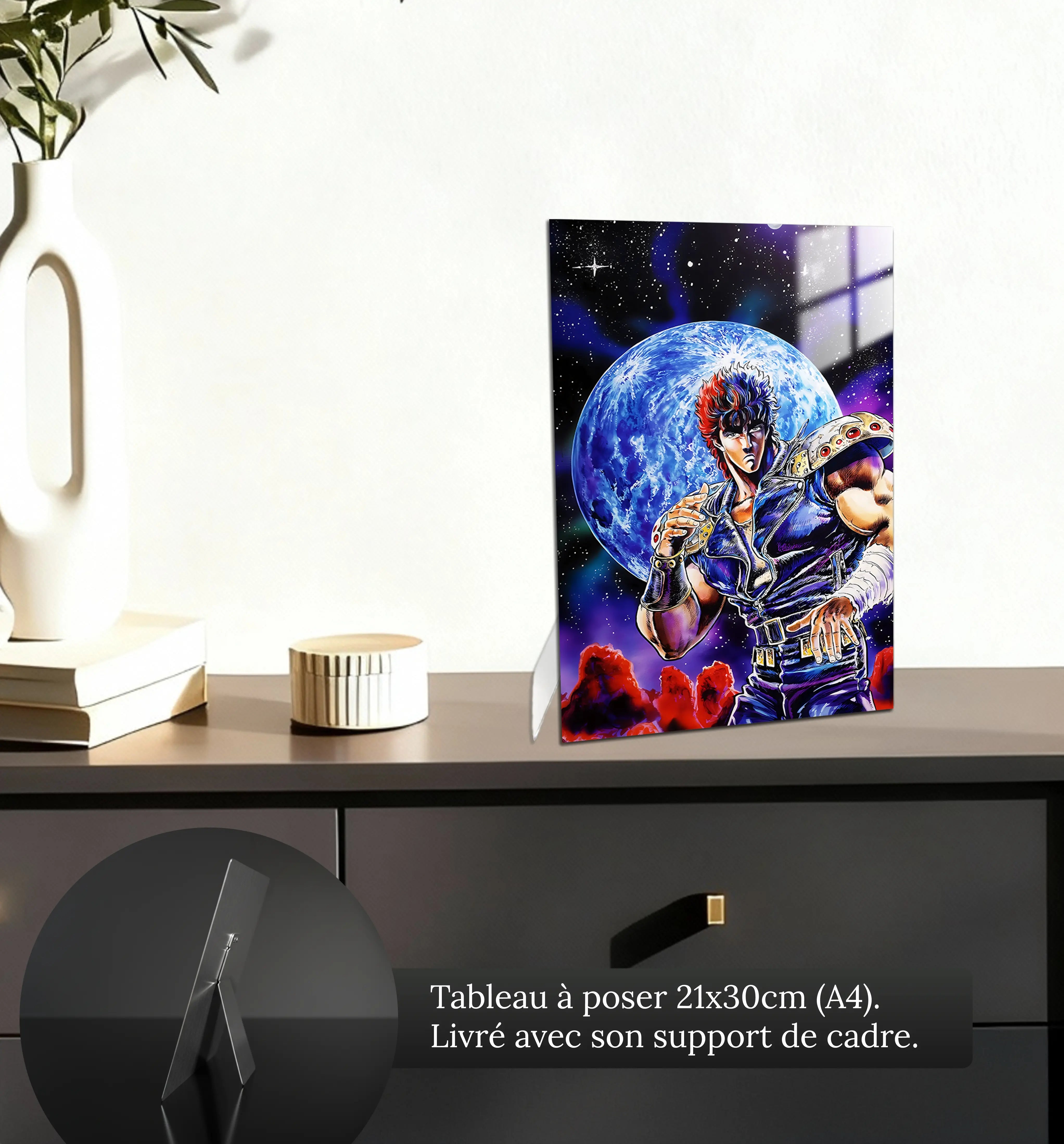 Tableau-ken-le-survivant-au-claire-de-lune-petit-format-a-poser-sur-meuble | DreamWay