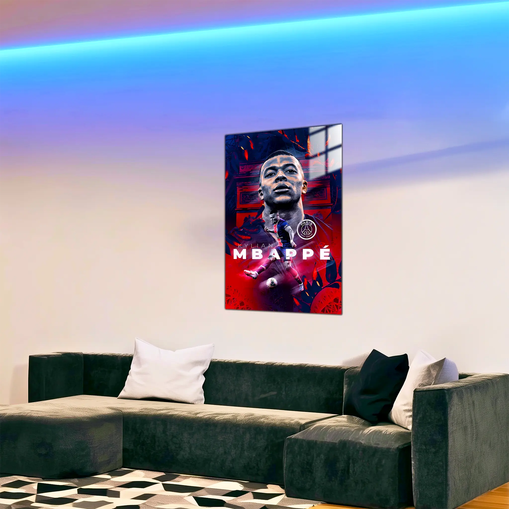 Tableau-kylian-mbappe-dans-le-salon | DreamWay