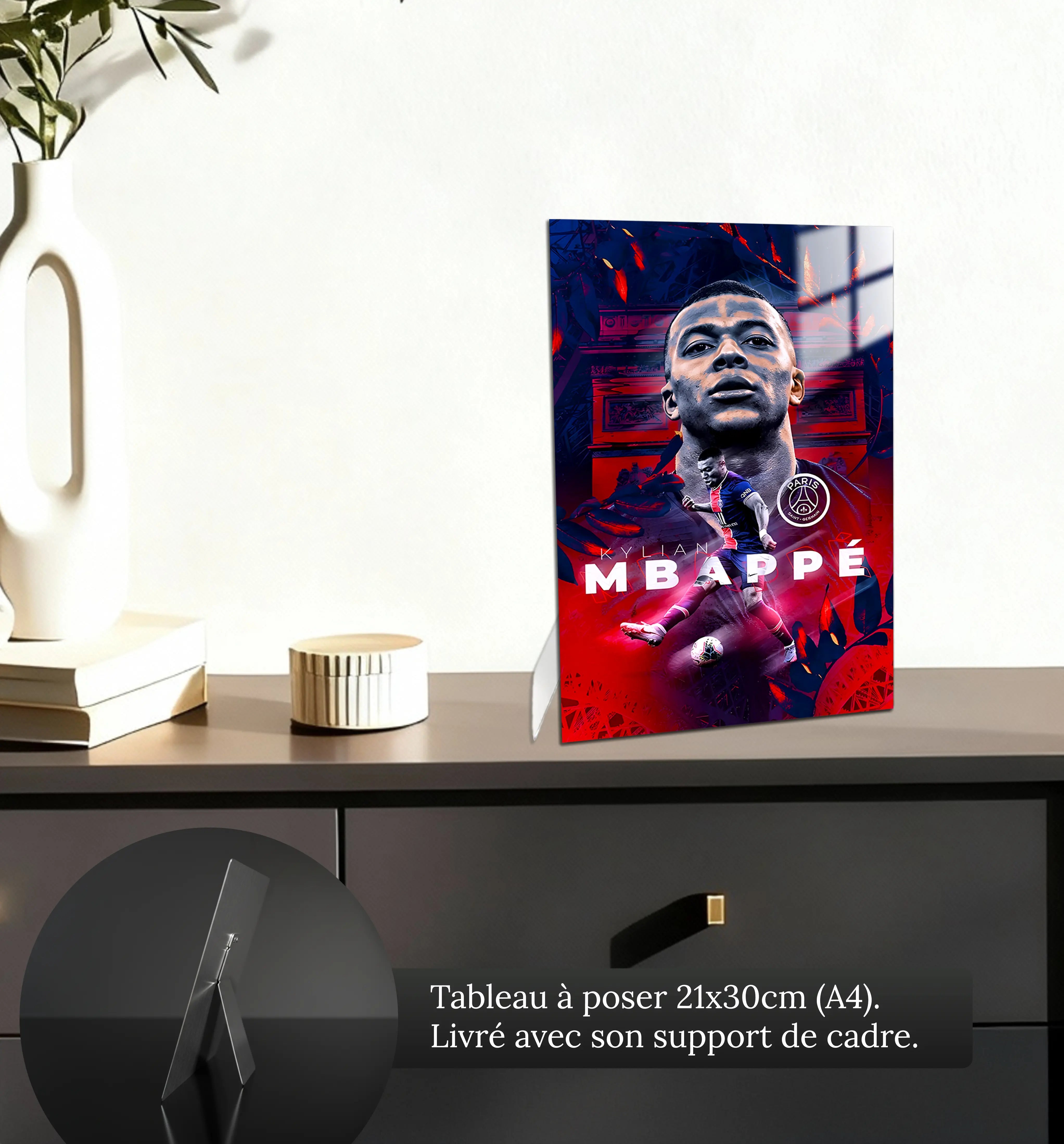 Tableau-kylian-mbappe-petit-format-a-poser-sur-meuble | DreamWay