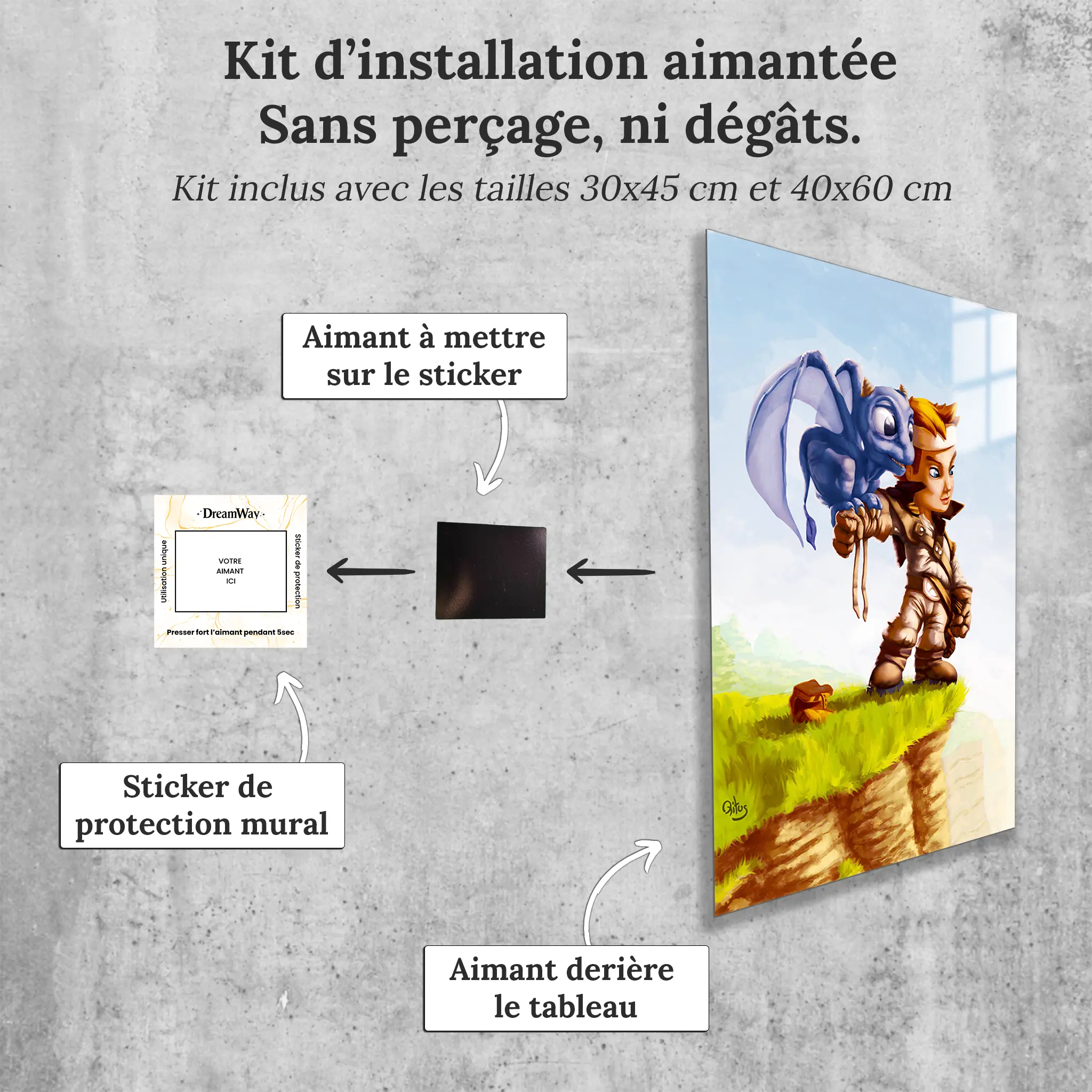 Tableau-le-dresseur-avec-installation-aimantee | DreamWay