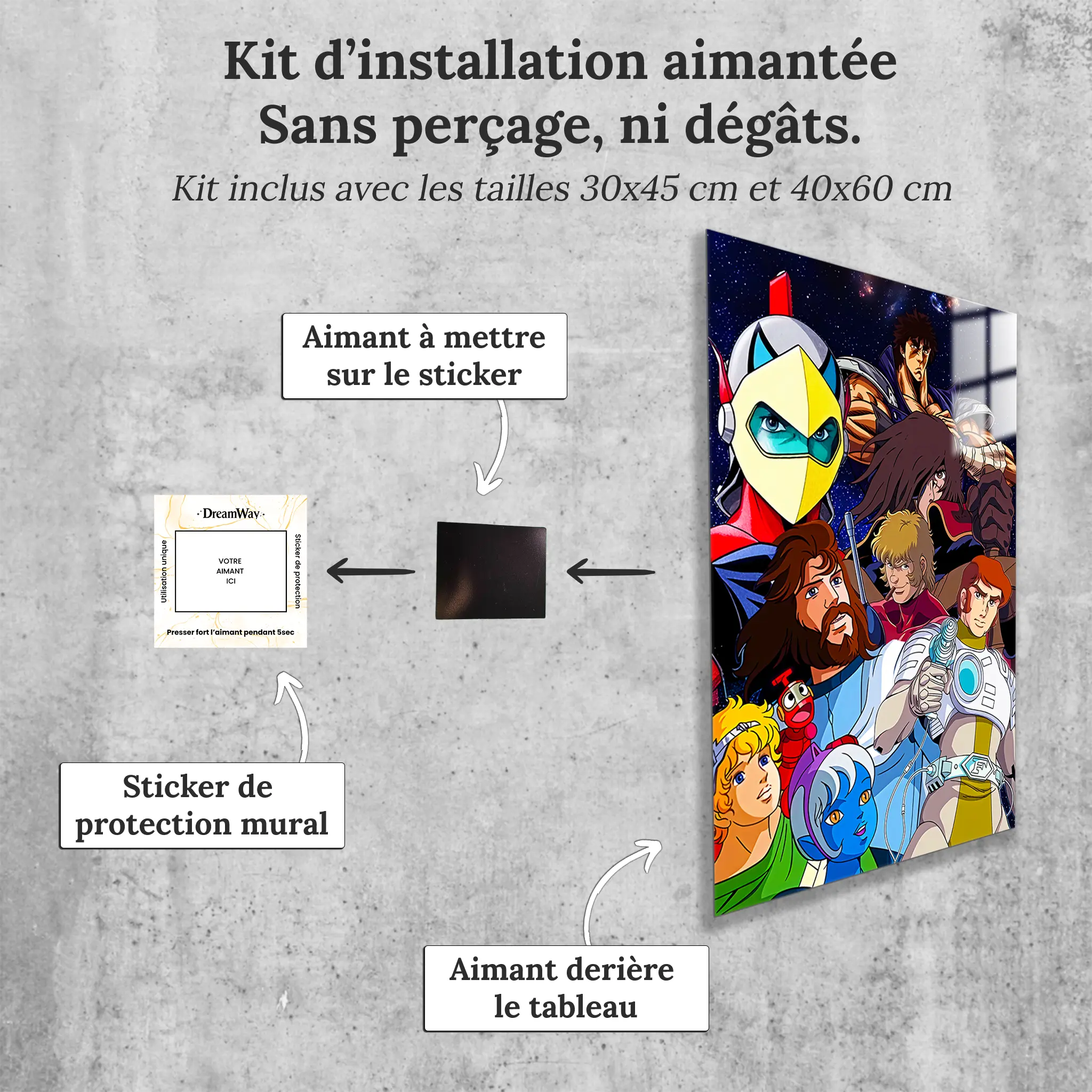 Tableau Les Héros Des Années 70s Et 80s Affiche