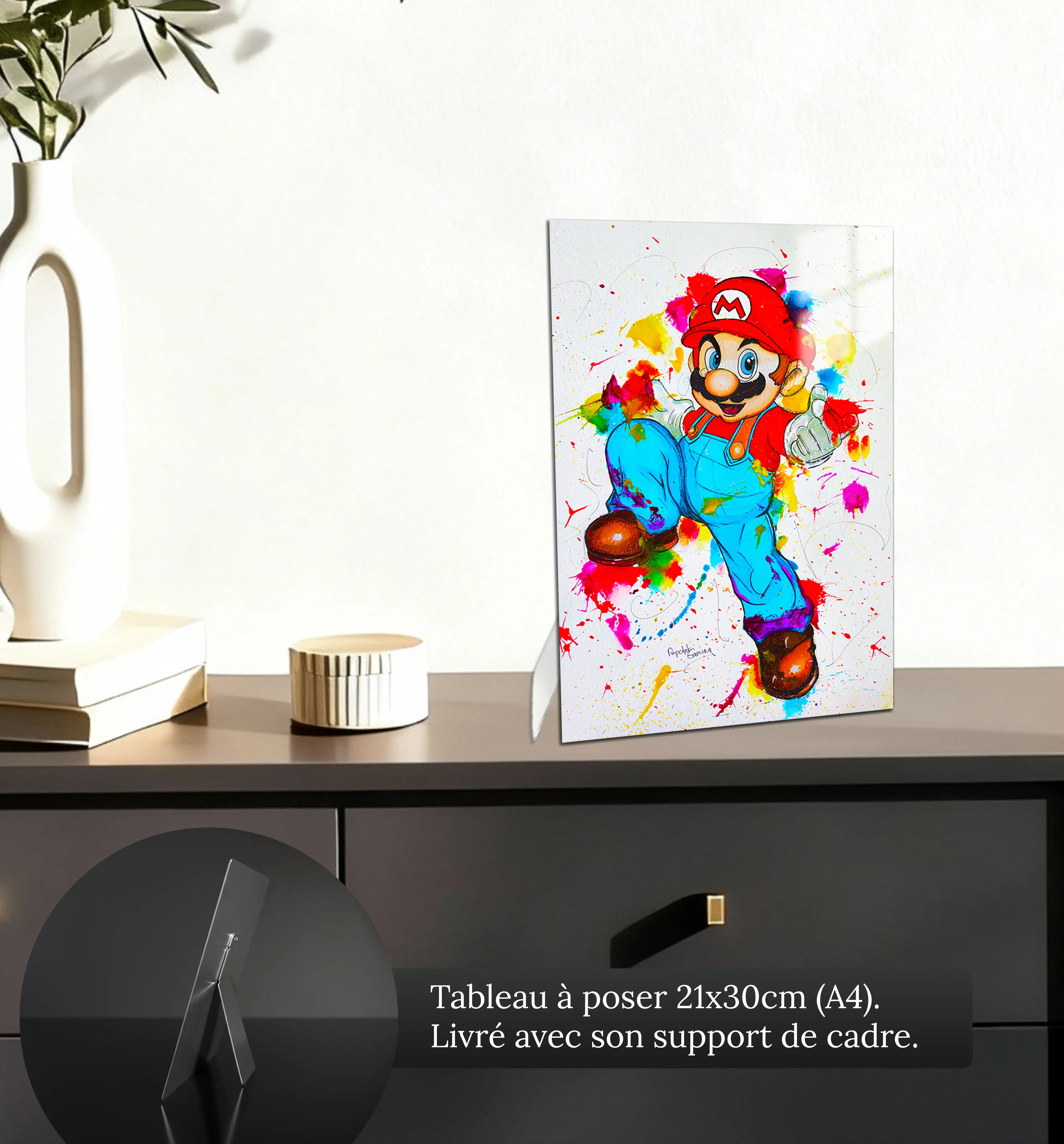 Tableau-mario-pop-art-petit-format-a-poser-sur-meuble | DreamWay