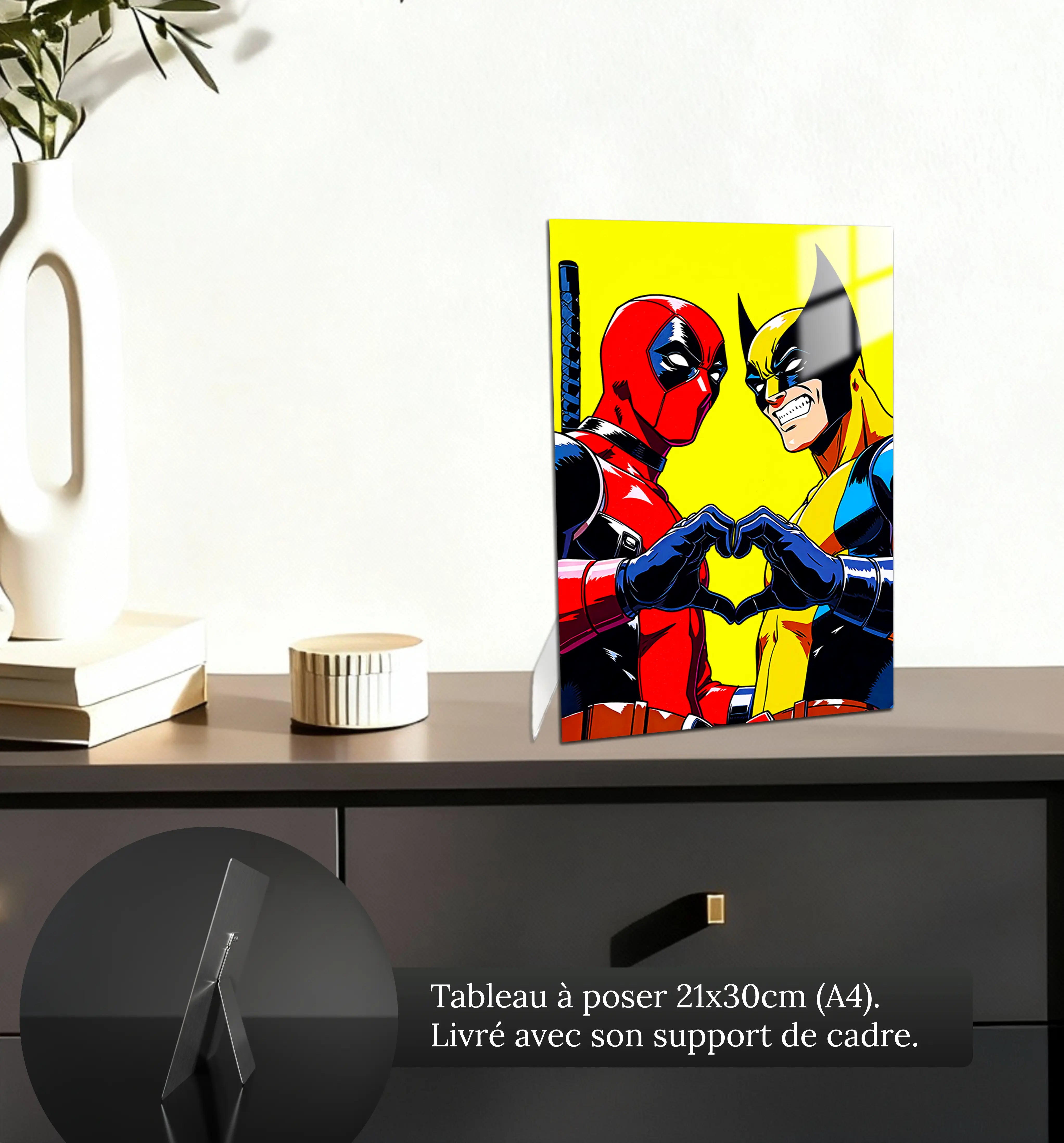 Tableau-marvel-le-duo-dead-pool-et-wolverine-petit-format-a-poser-sur-meuble | DreamWay