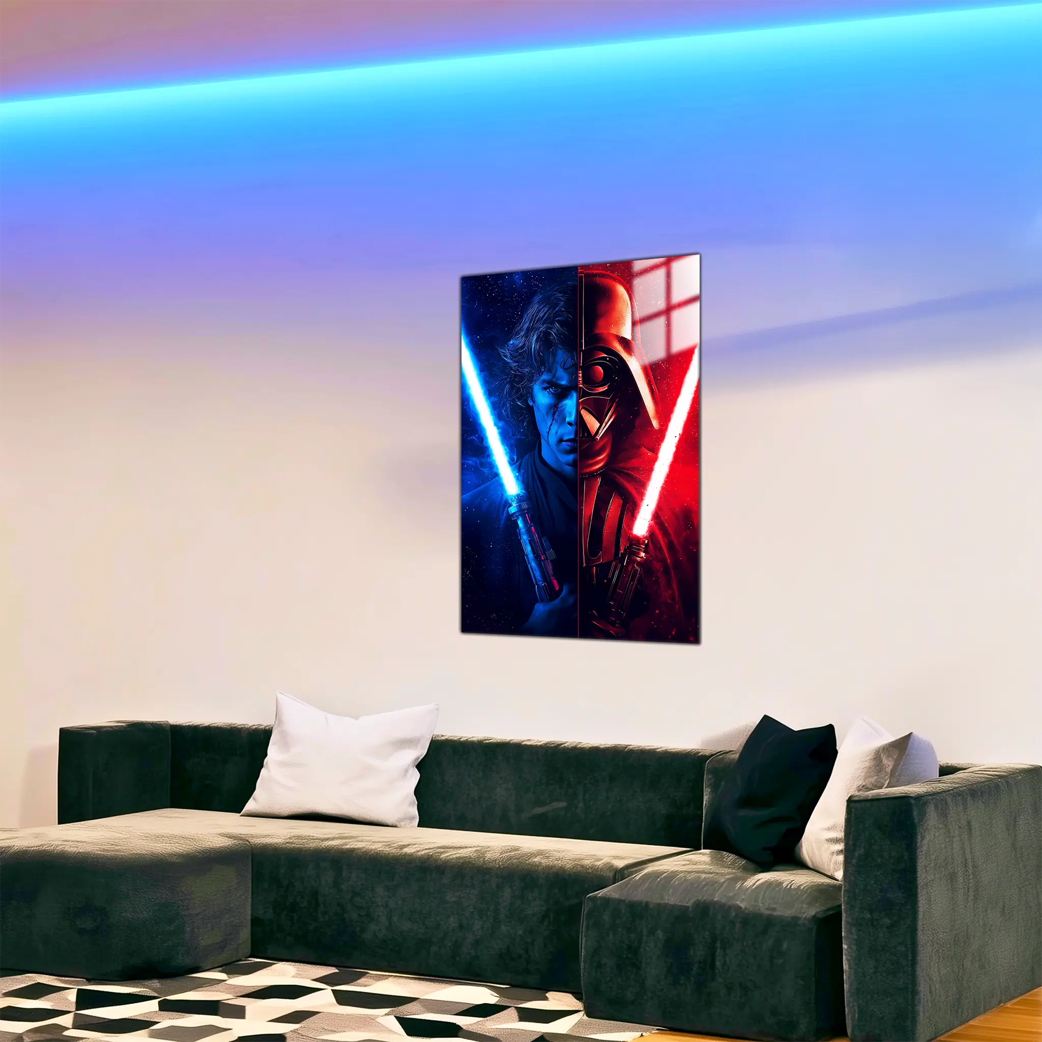 Tableau-mi-anakin-mi-dark-vador-dans-le-salon | DreamWay