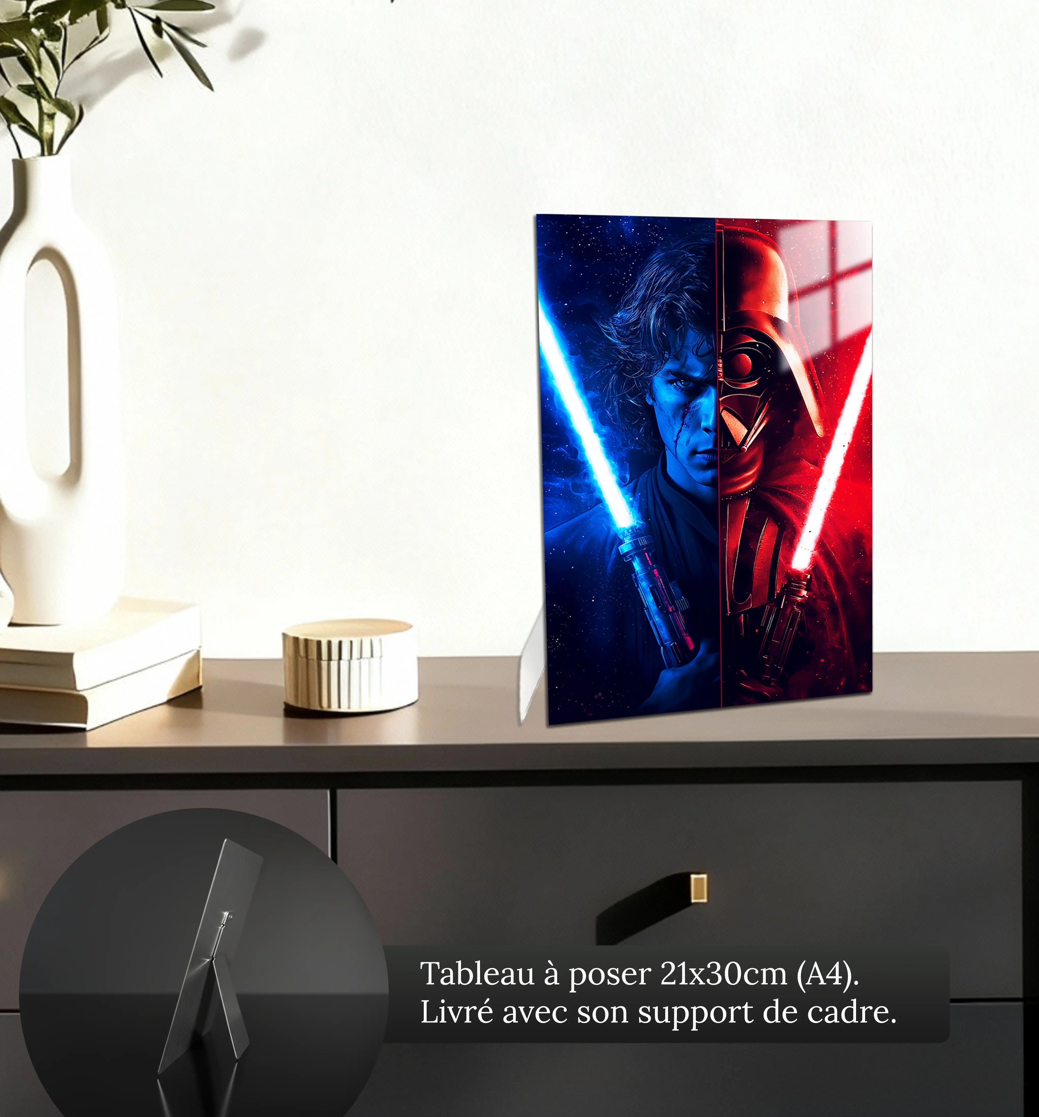 Tableau-mi-anakin-mi-dark-vador-petit-format-a-poser-sur-meuble | DreamWay