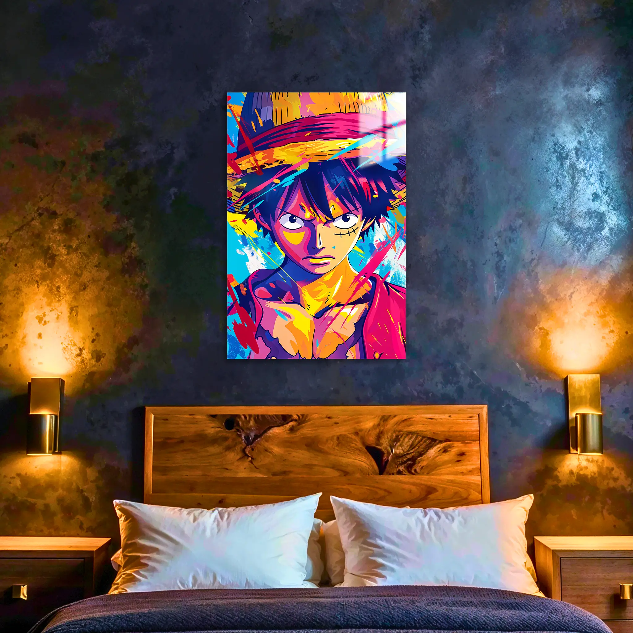 Tableau-one-piece-Luffy-colore-dans-la-chambre | DreamWay