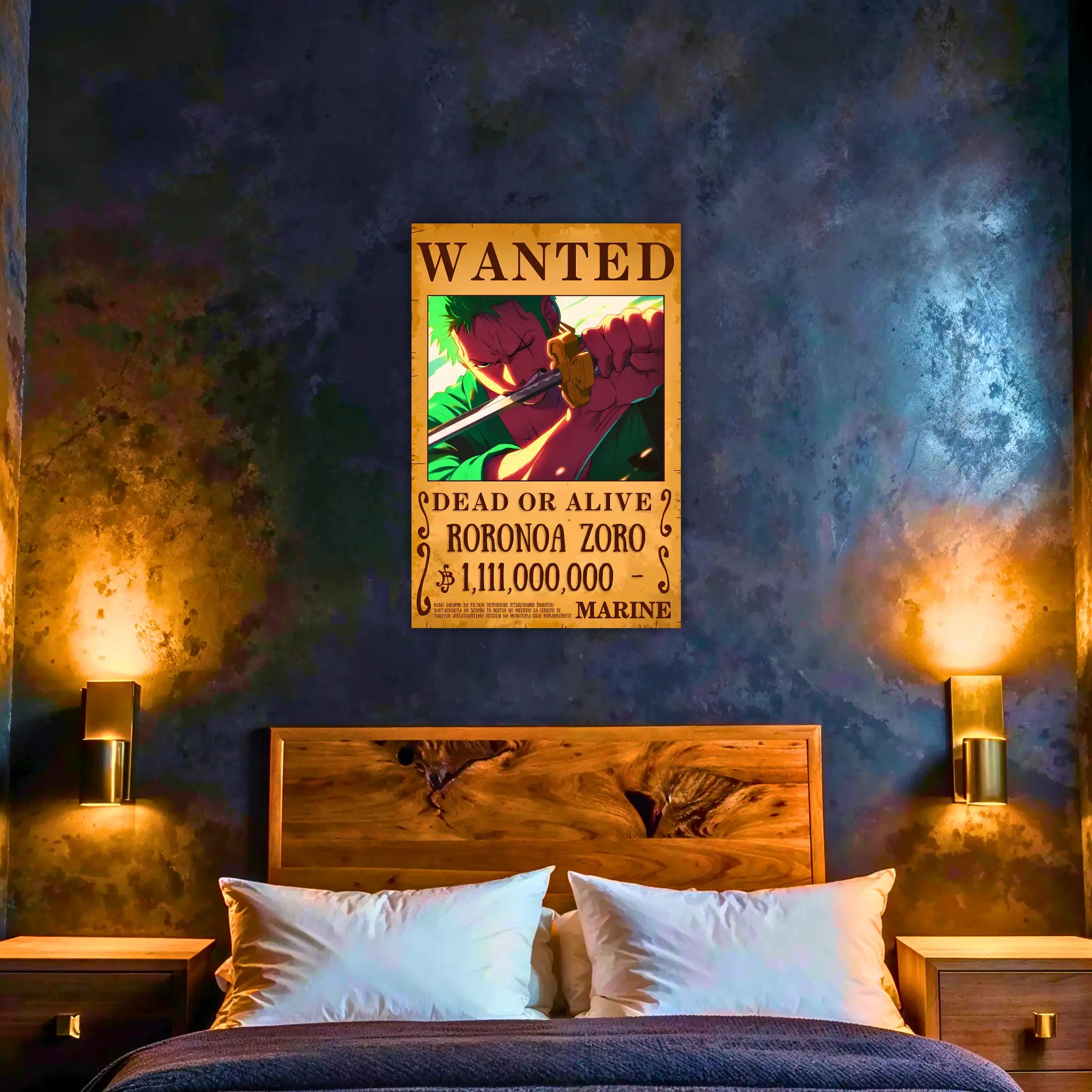 Tableau One Piece Wanted Zoro