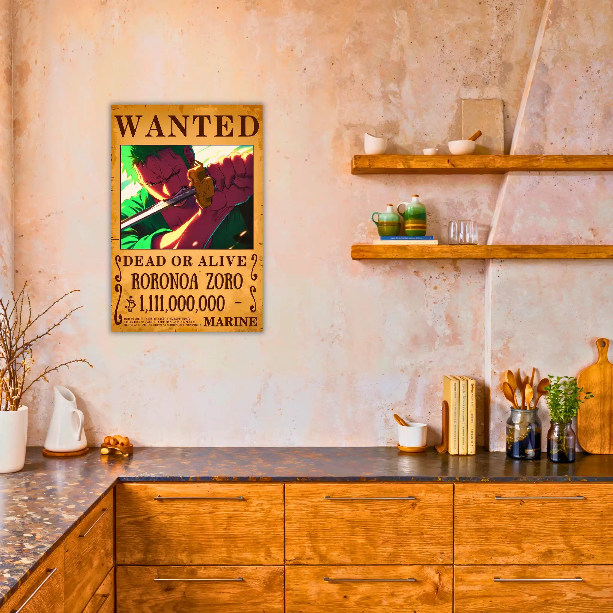 Tableau Wanted Zoro