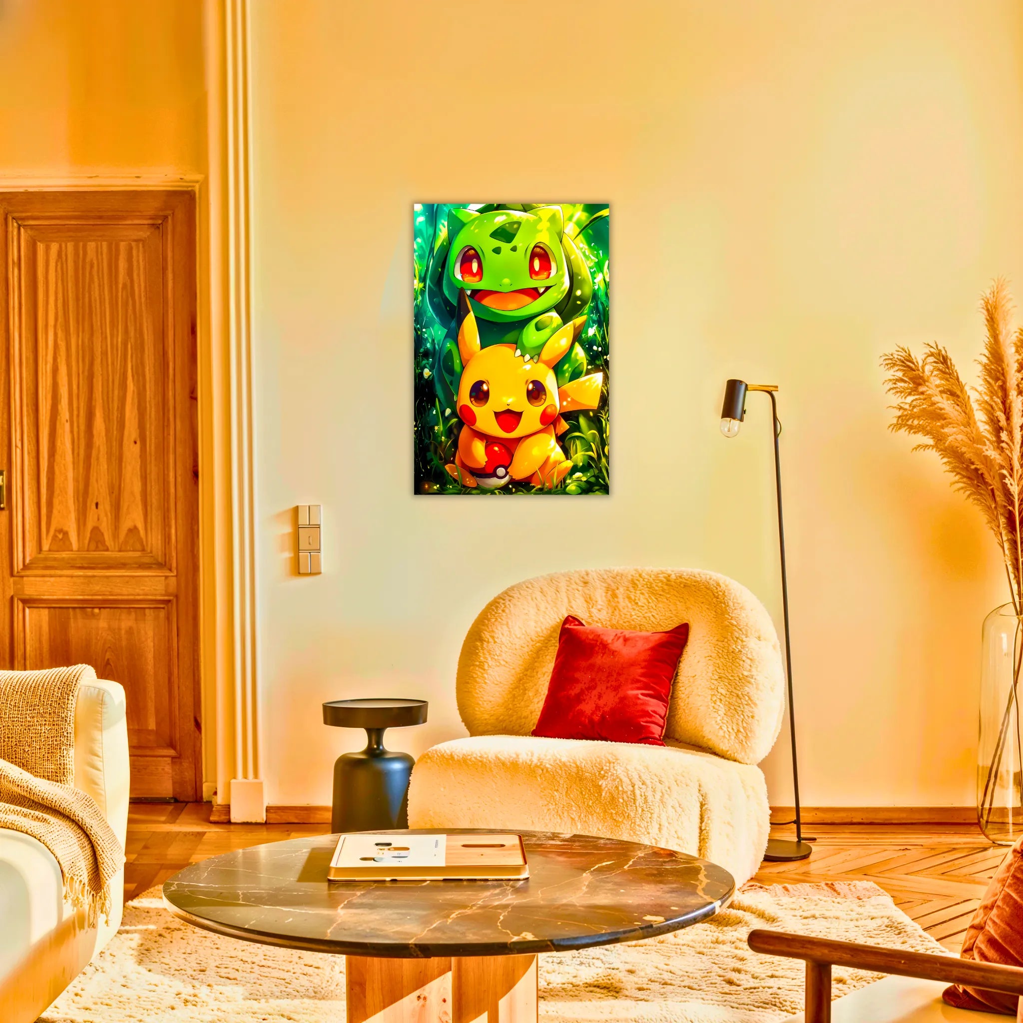 Tableau Pokémon Bulbizarre et Pikachu