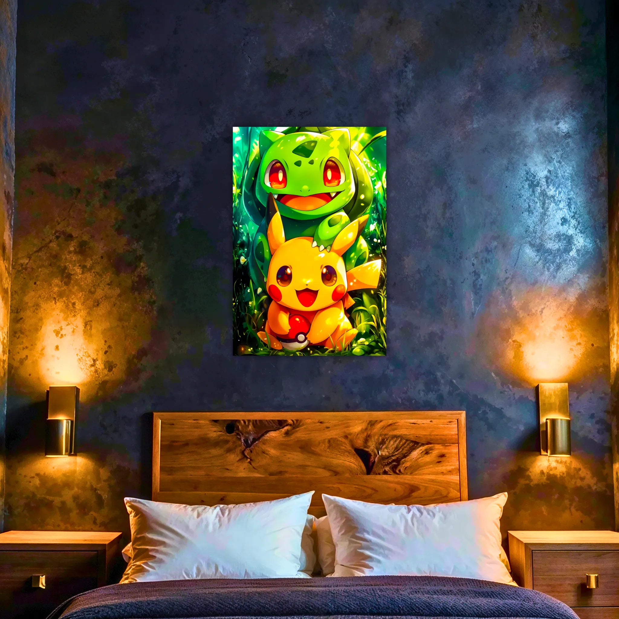 Tableau Pokémon Bulbizarre et Pikachu