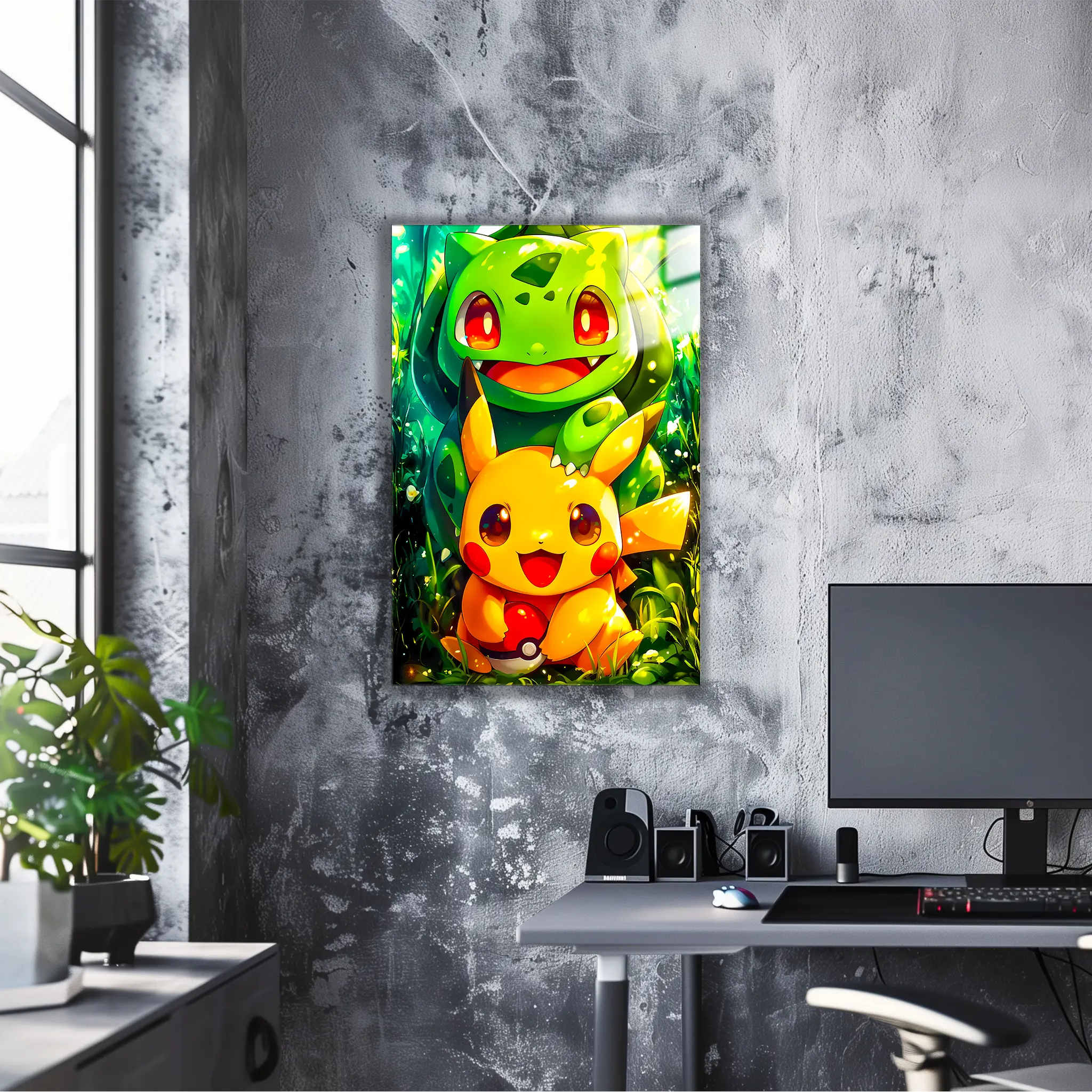 Tableau Pokémon Bulbizarre et Pikachu