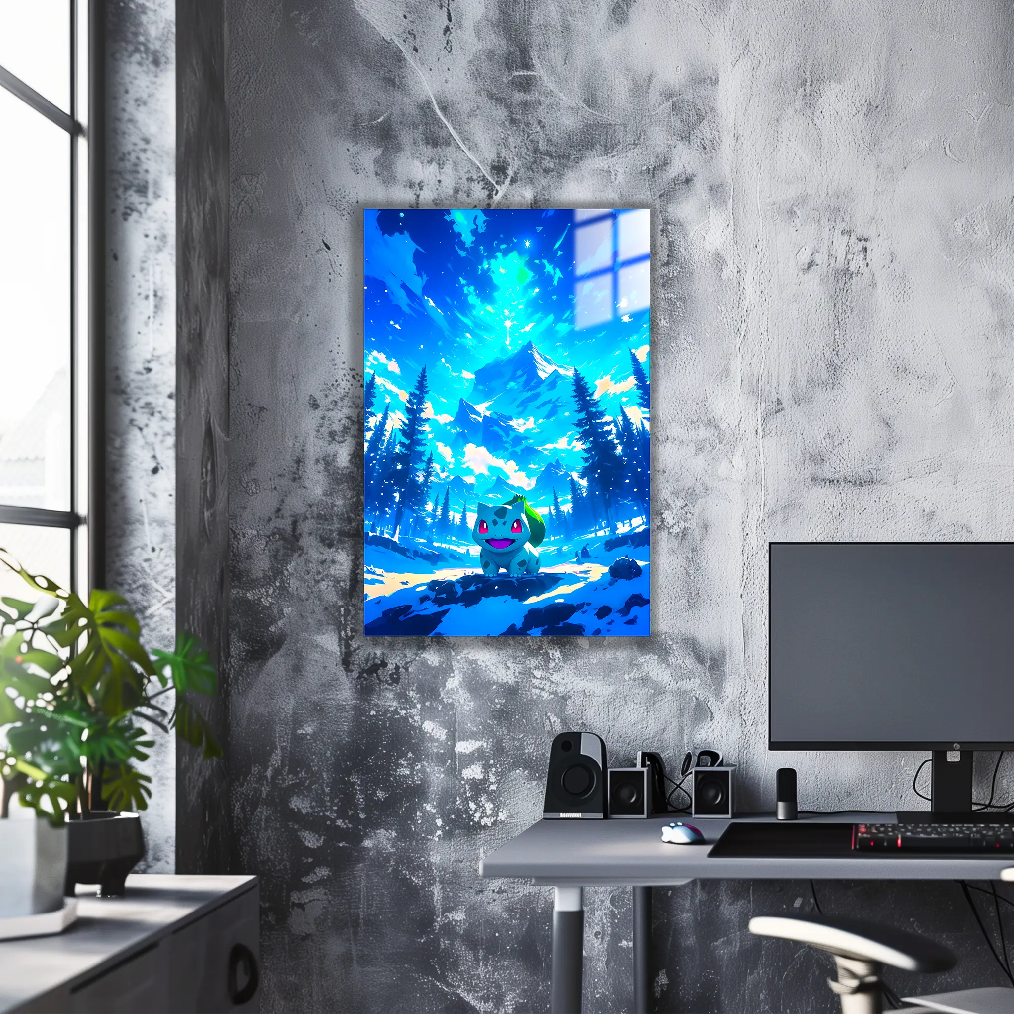 Tableau Pokémon Bulbizarre Paysage