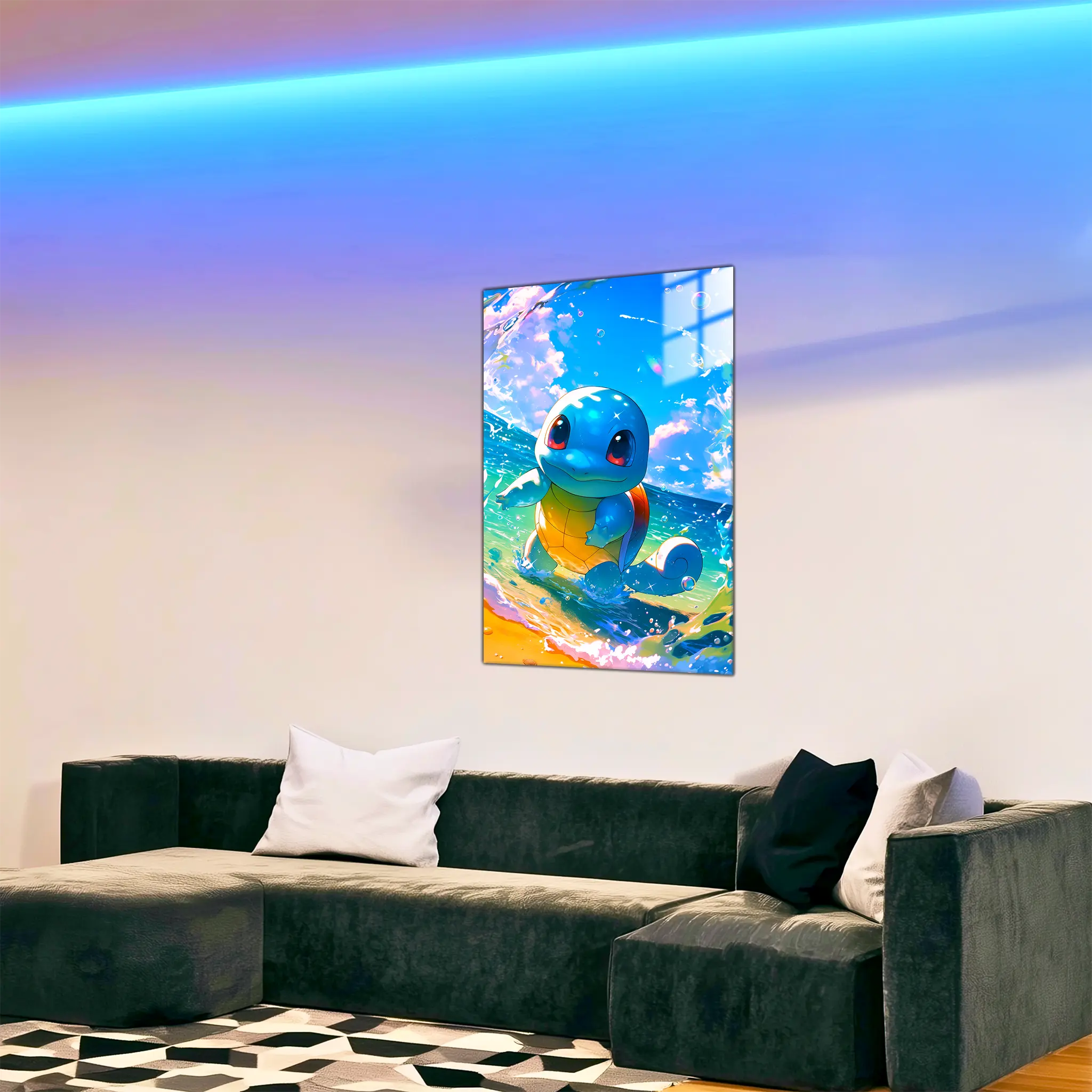 Tableau-pokemon-carapuce-a-la-plage-dans-le-salon | DreamWay