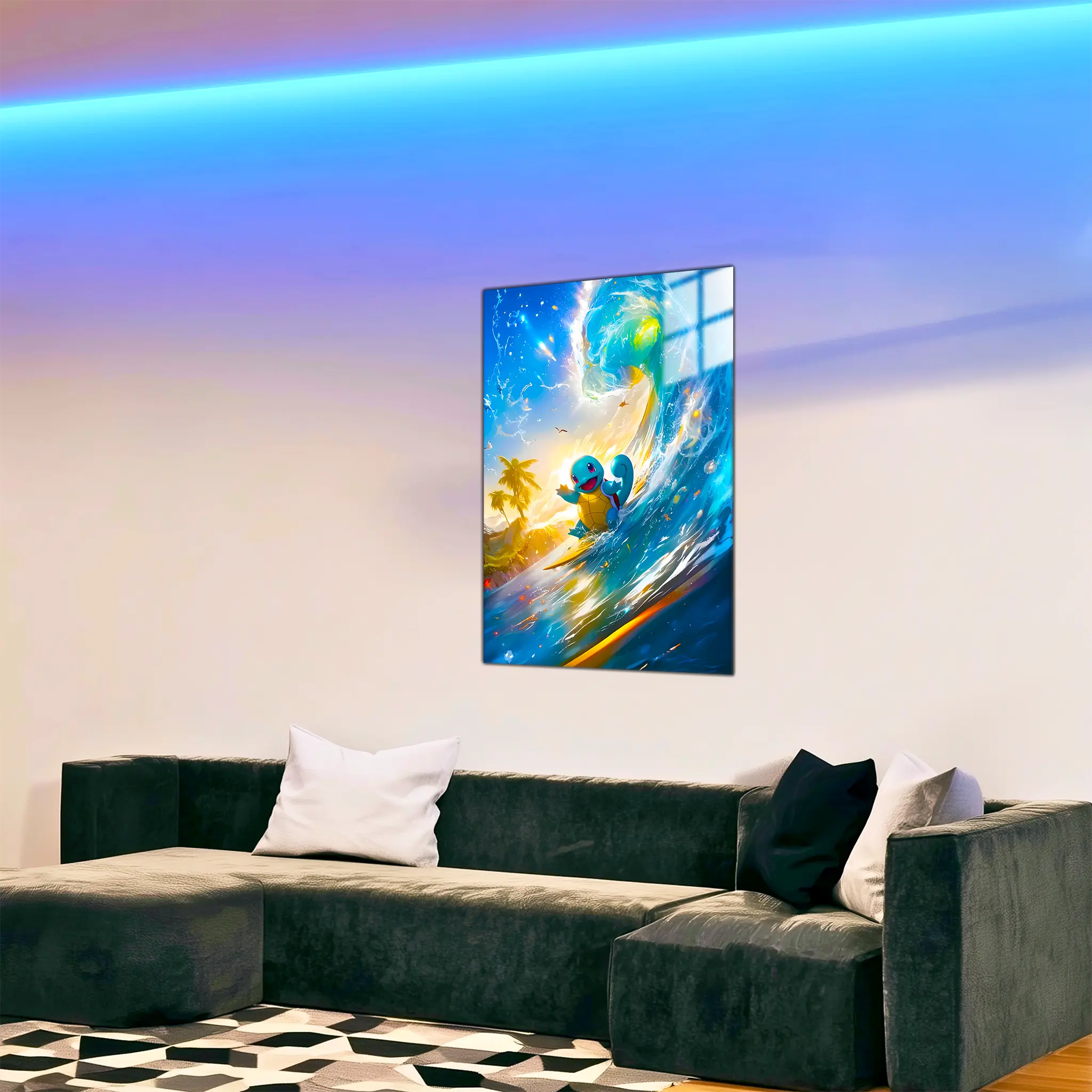 Tableau Pokémon Carapuce Surf