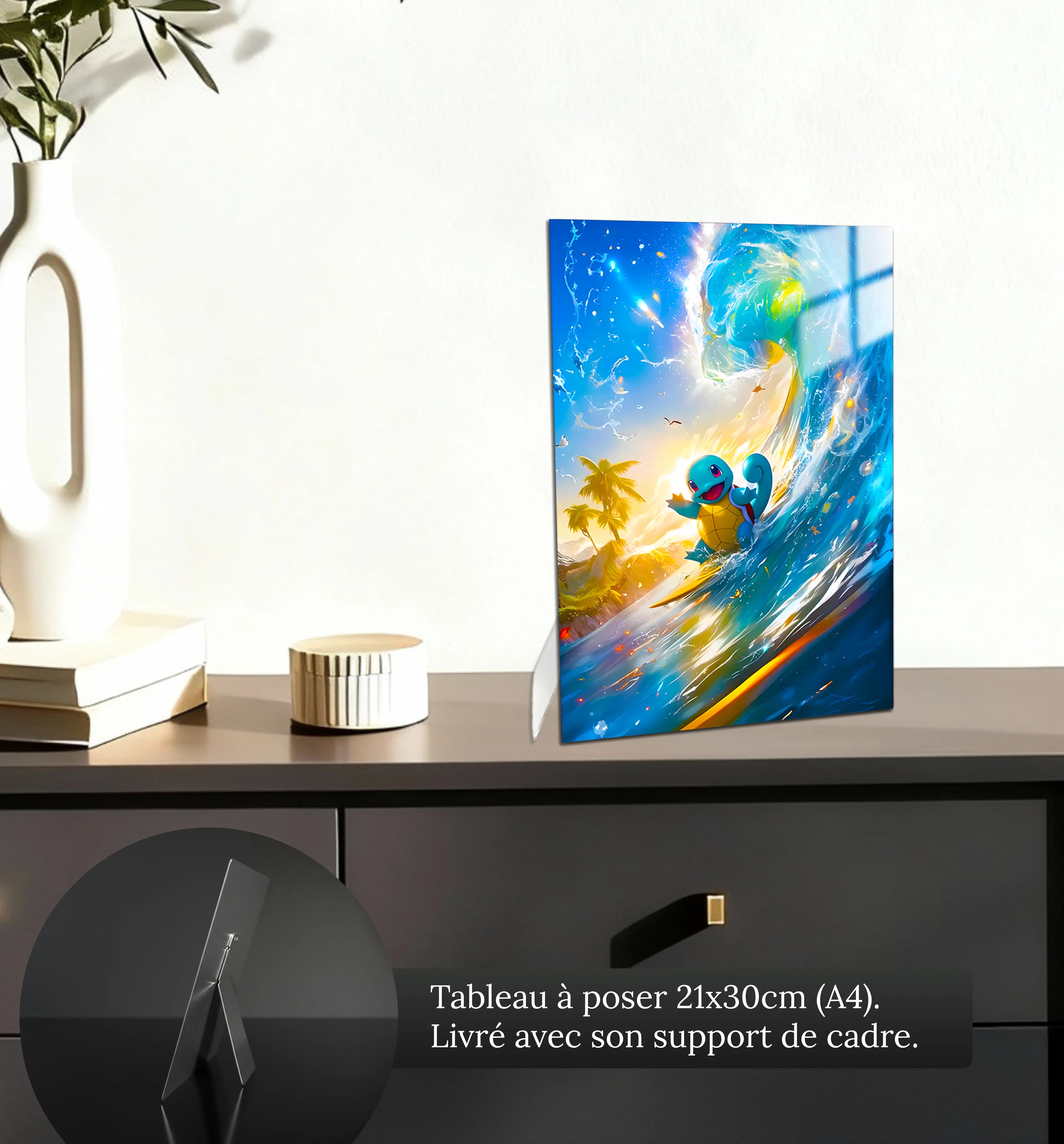 Tableau Pokémon Carapuce Surf