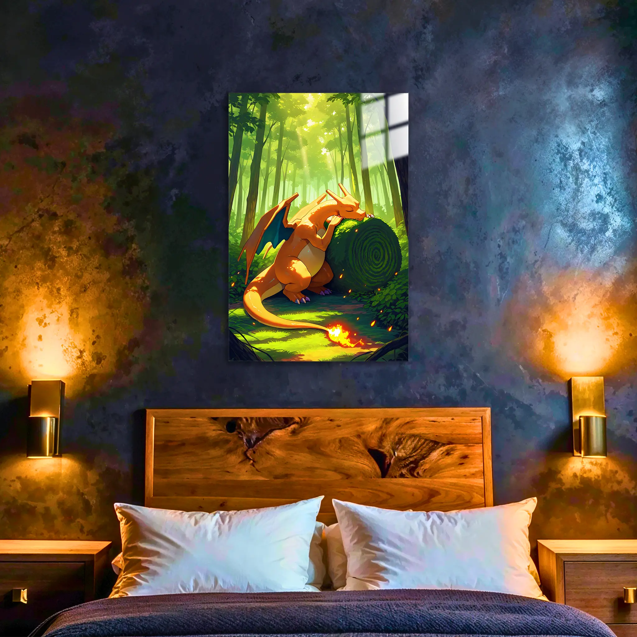 Tableau-pokemon-dracofeu-nature-dans-la-chambre | DreamWay