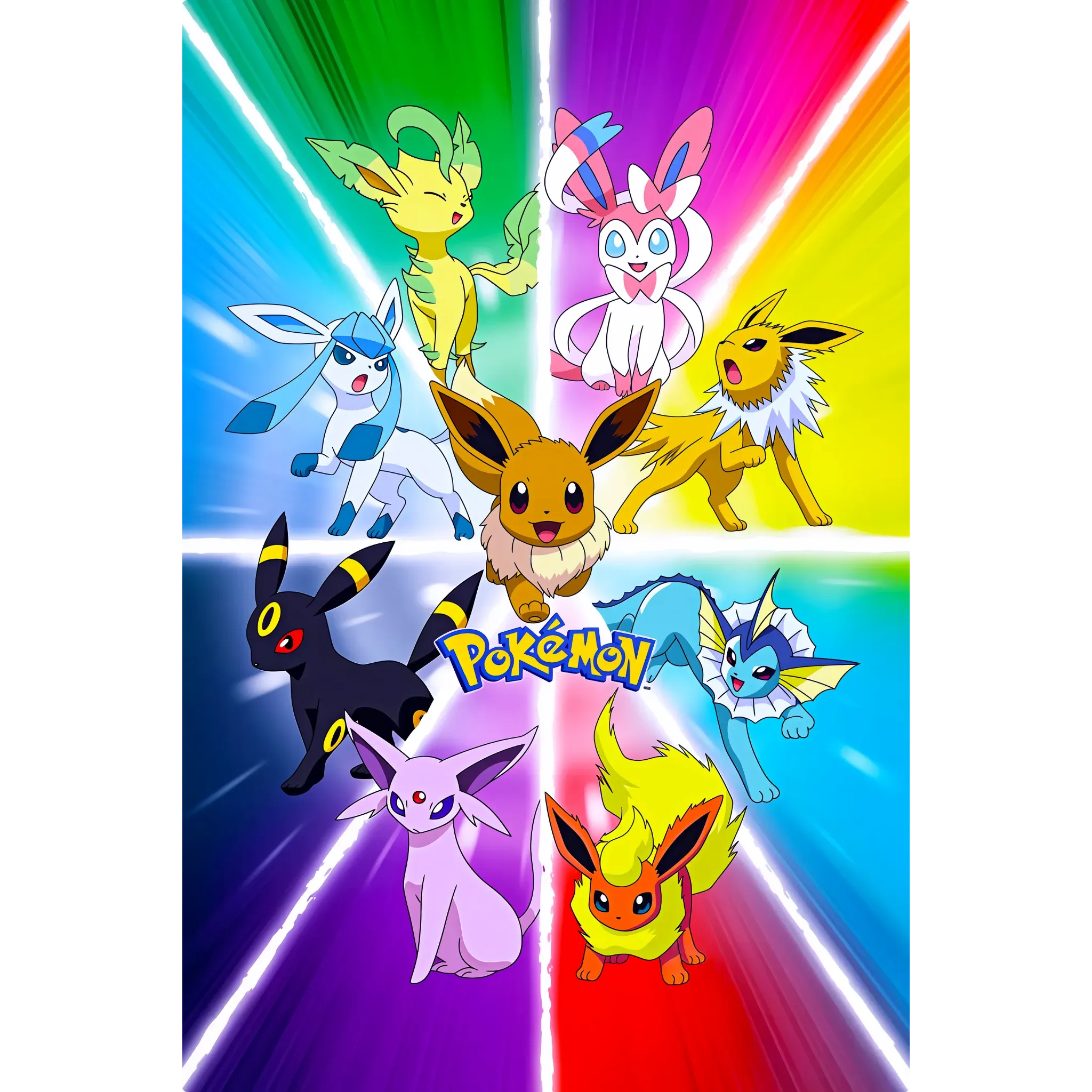 Tableau Pokémon Évoli et ses Évolutions