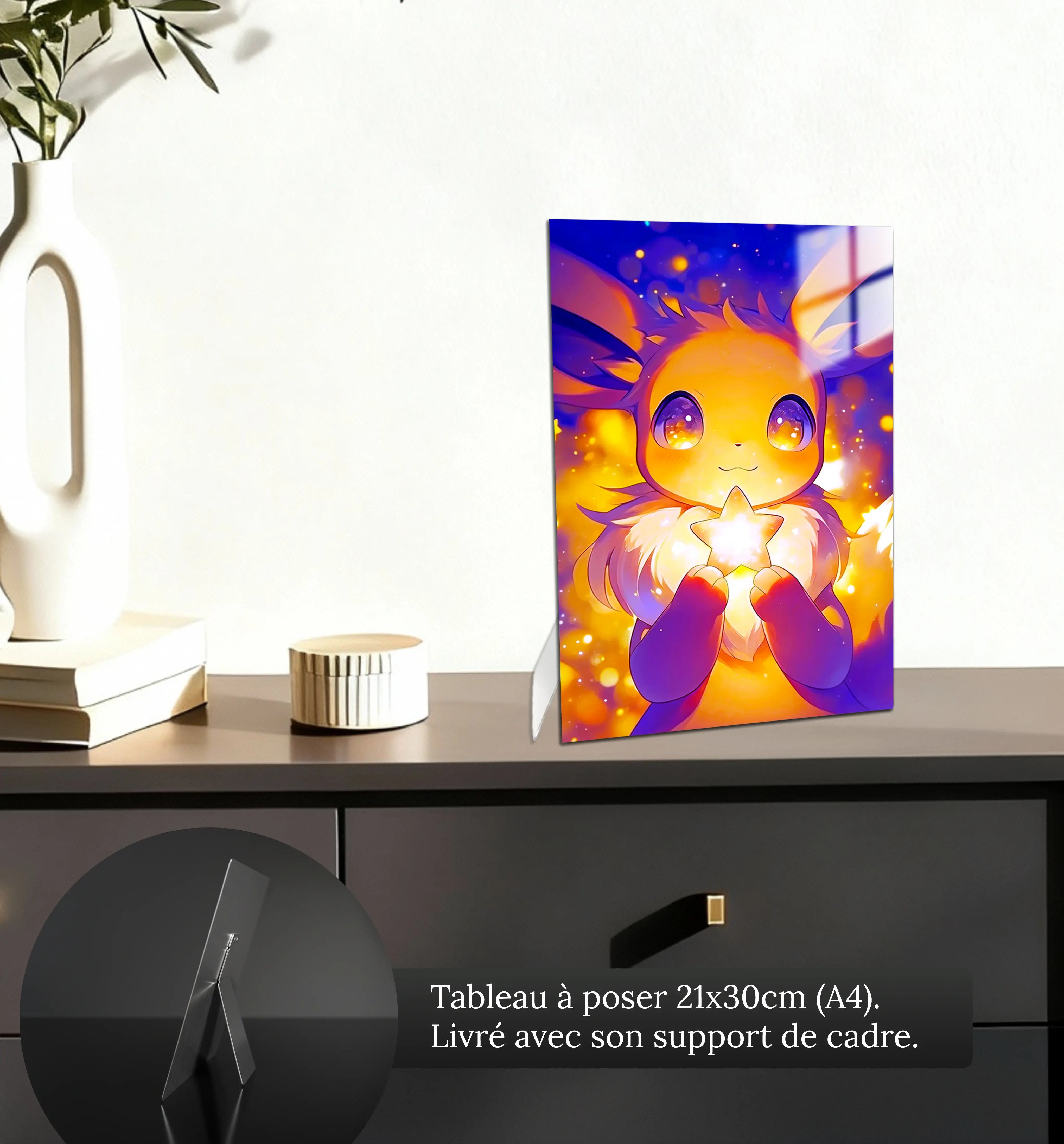 Tableau-pokemon-evoli-etoile-petit-format-a-poser-sur-meuble | DreamWay