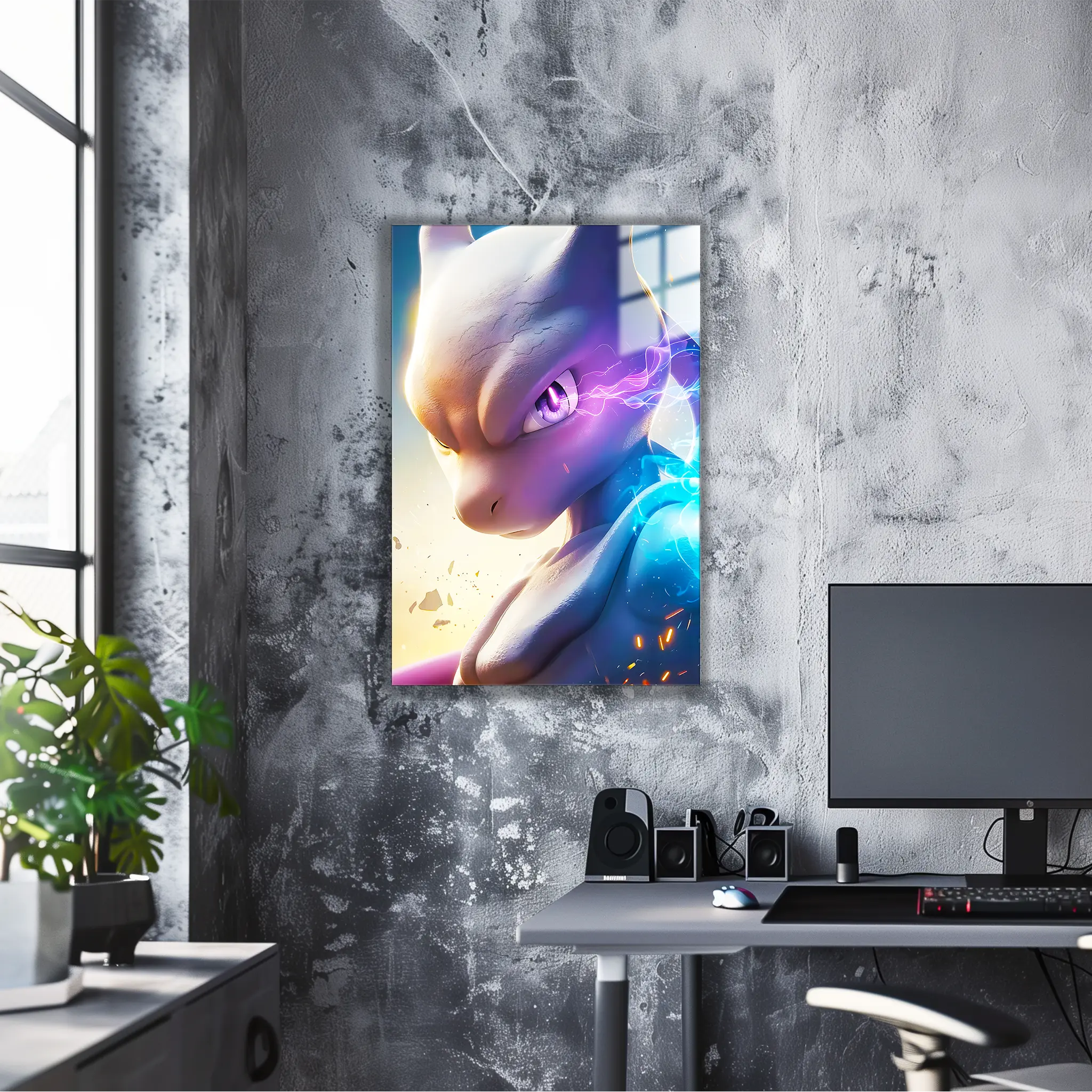 Tableau Pokémon Portrait Mewtwo