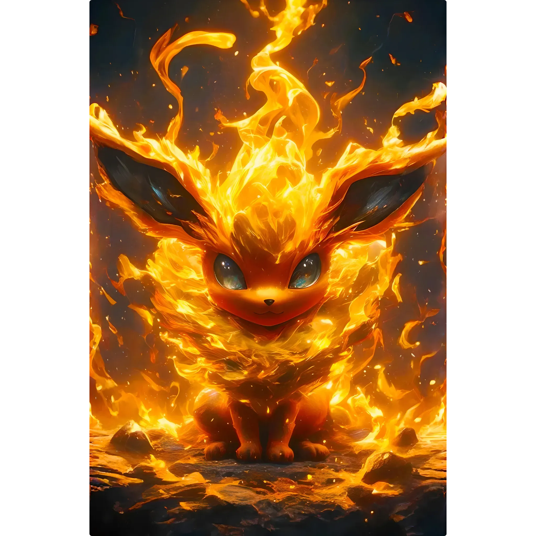 Tableau Pokémon Pyroli Réaliste