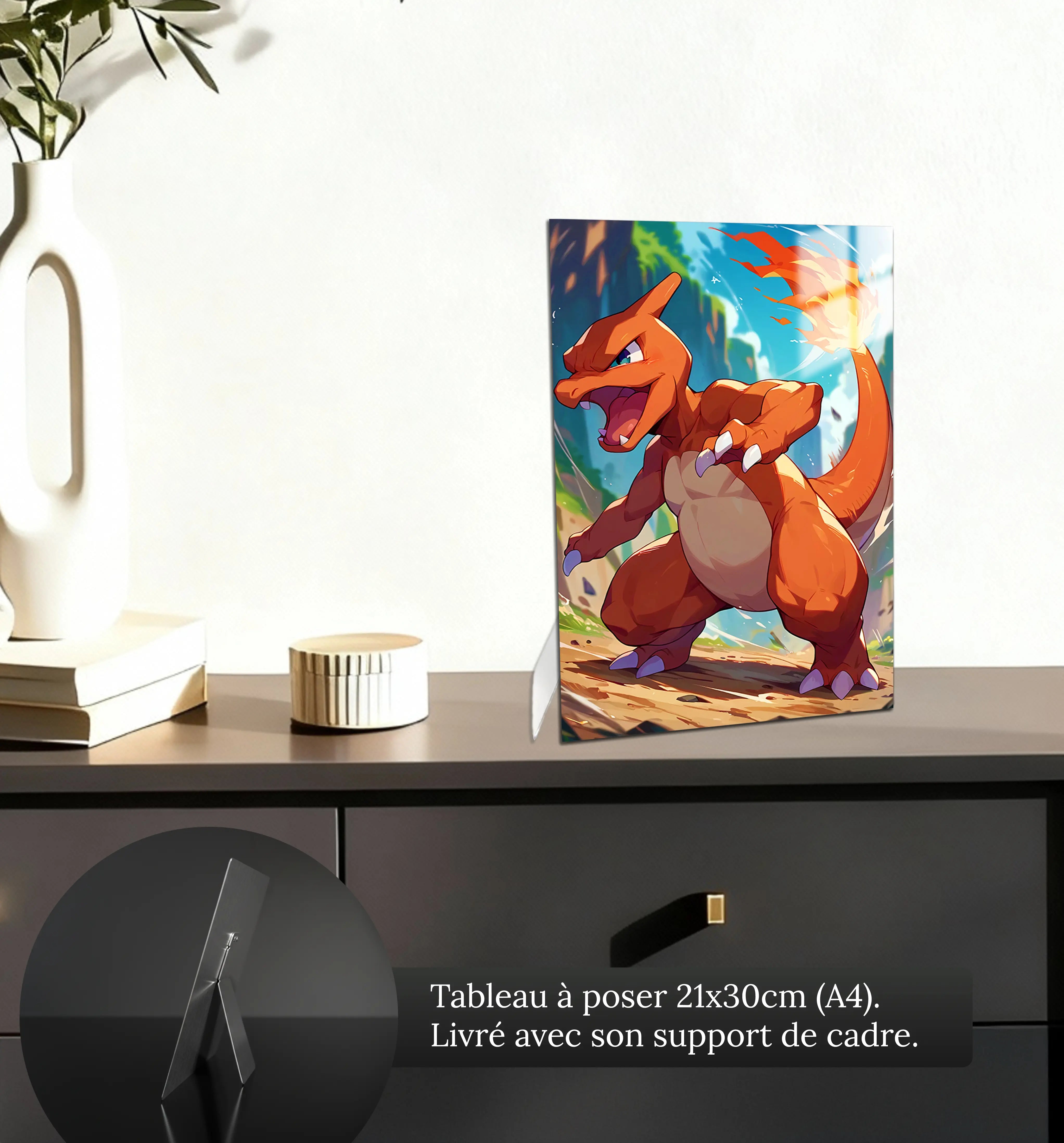 Tableau-pokemon-reptincel-petit-format-a-poser-sur-meuble | DreamWay