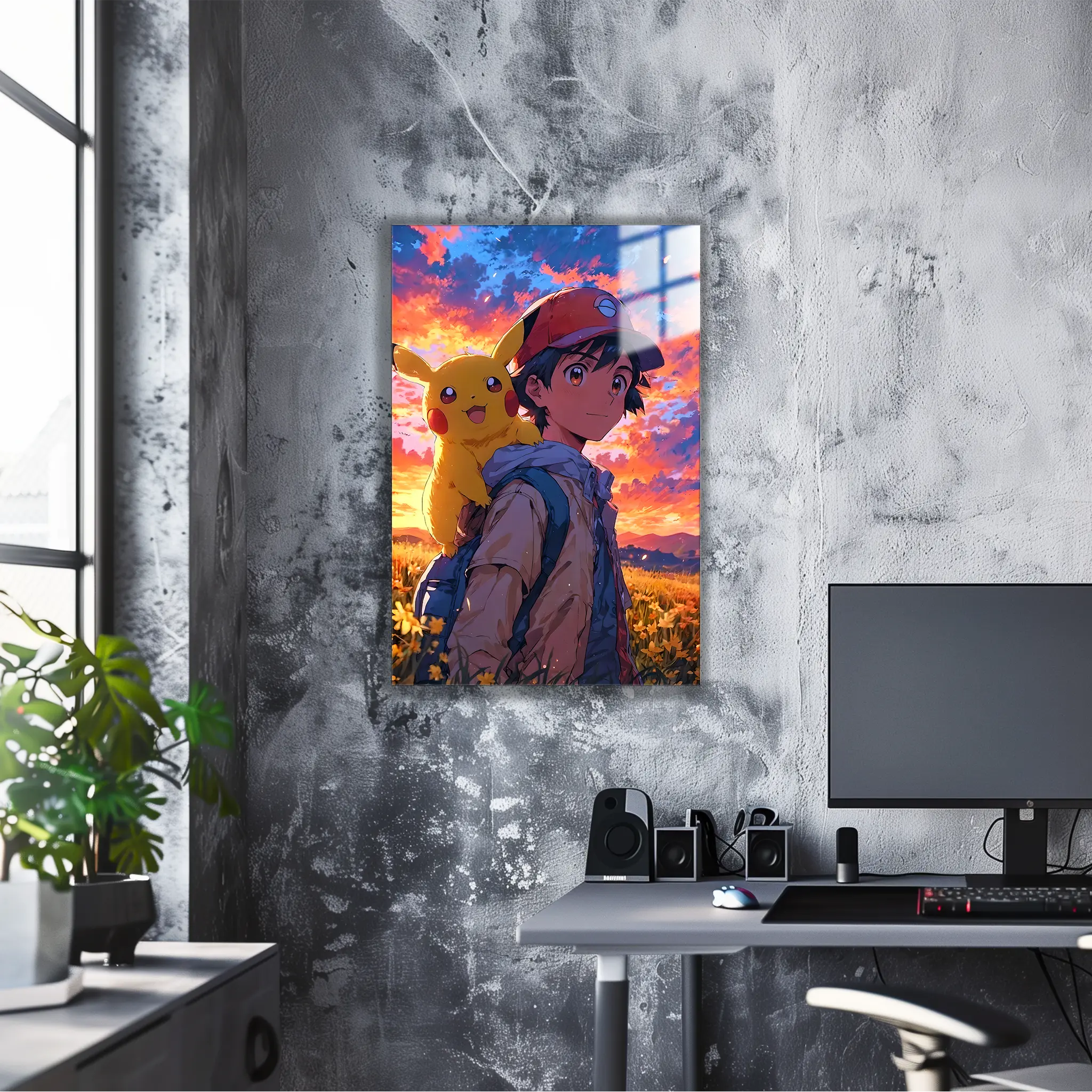 Tableau Pokémon Sasha et Pikachu