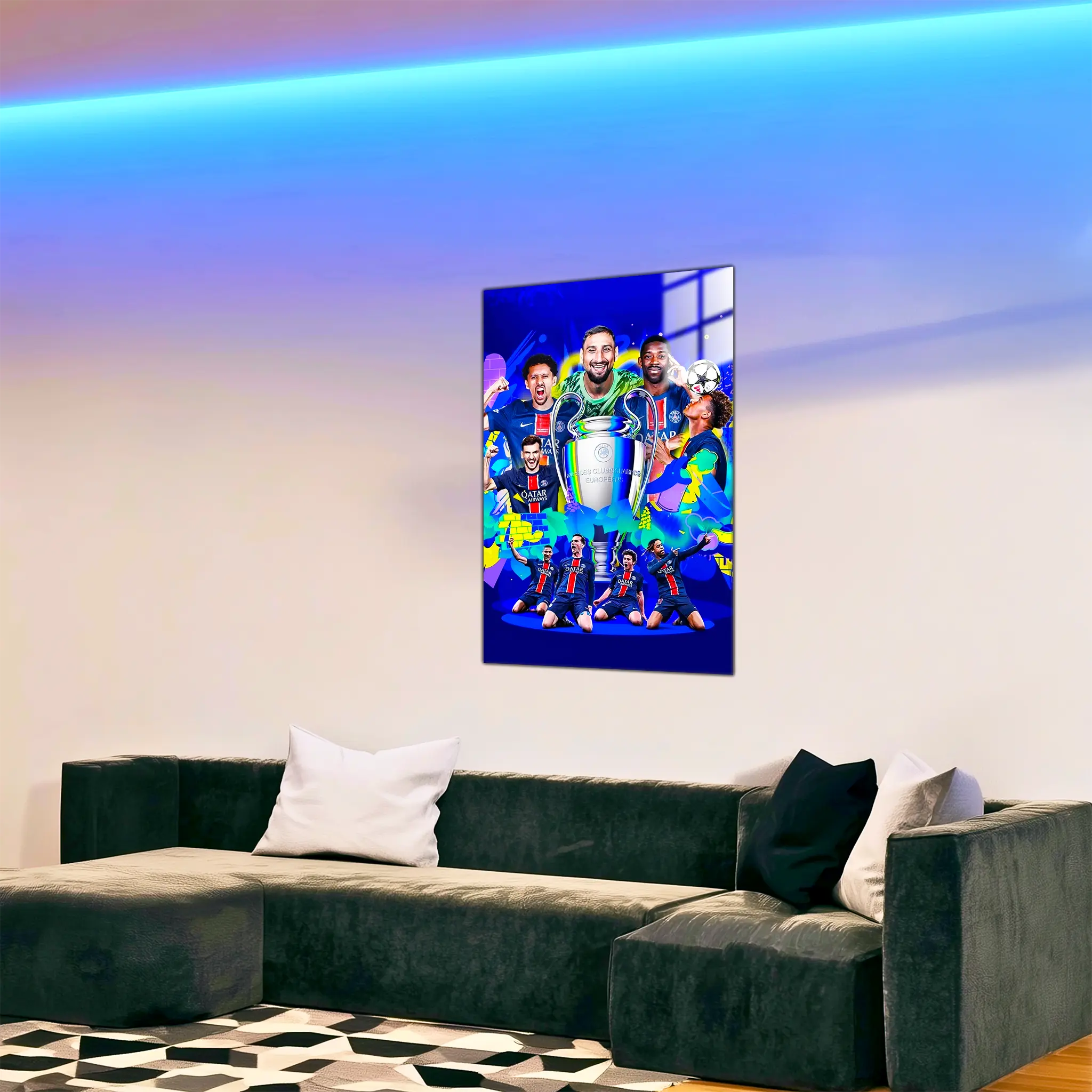 Tableau-psg-champion-dans-le-salon | DreamWay