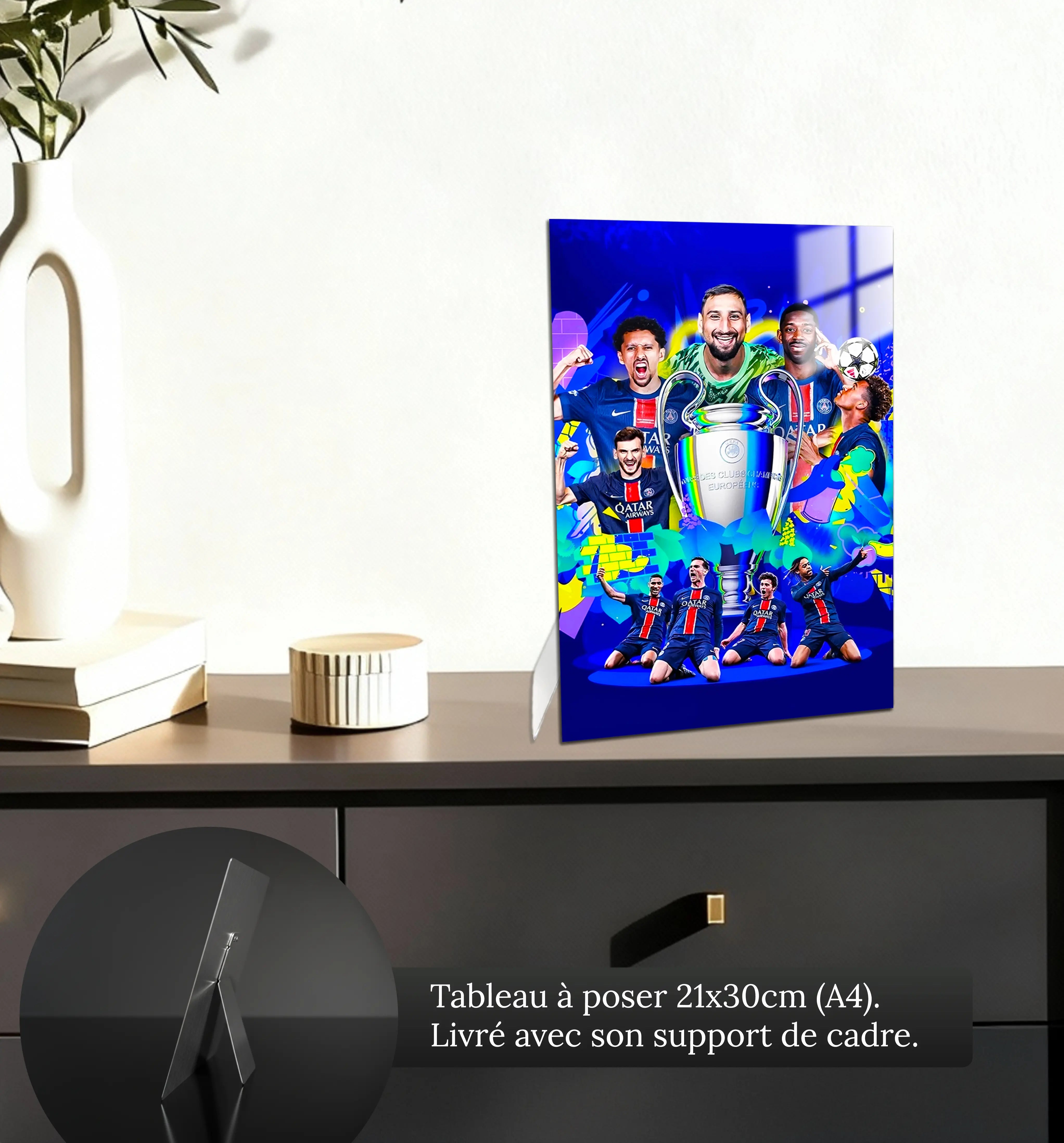 Tableau-psg-champion-petit-format-a-poser-sur-meuble | DreamWay