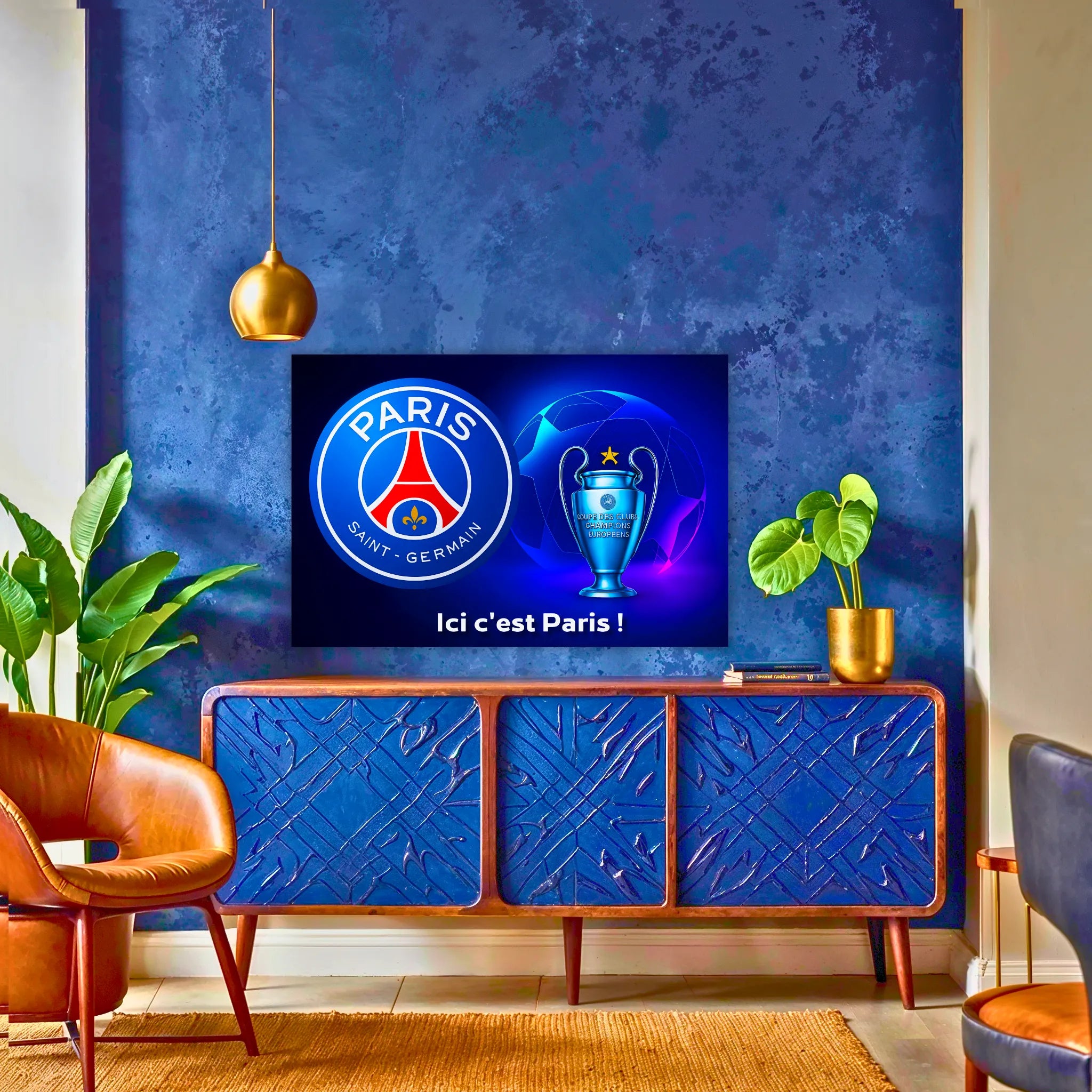 Tableau PSG Ligue Des Champions Avec L'Étoile