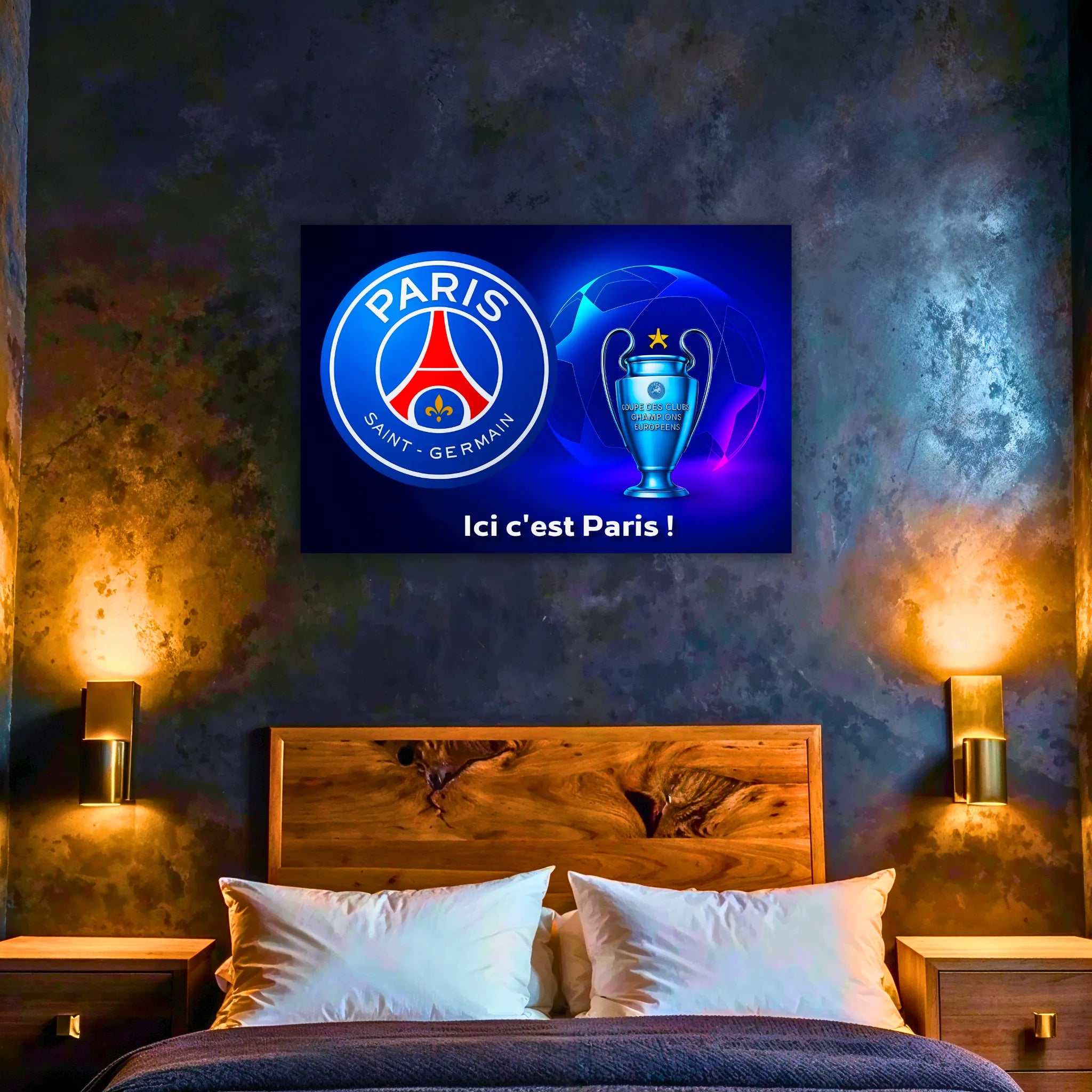 Tableau PSG Ligue Des Champions Avec L'Étoile