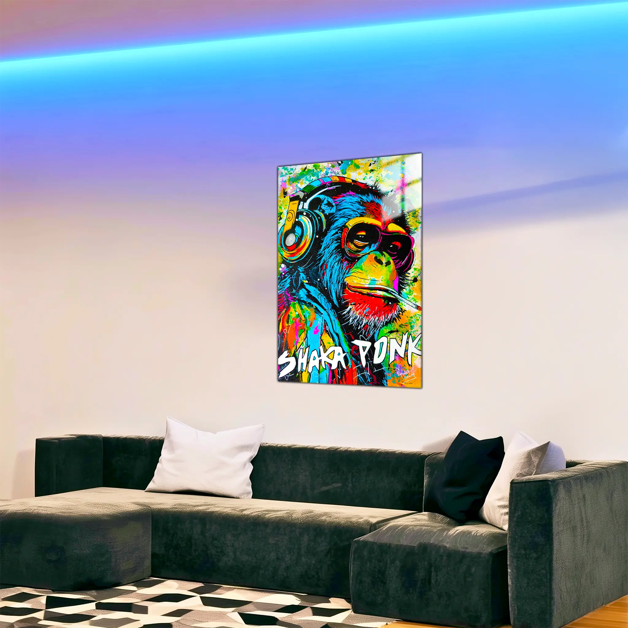 Tableau-shaka-ponk-pop-art-dans-le-salon | DreamWay