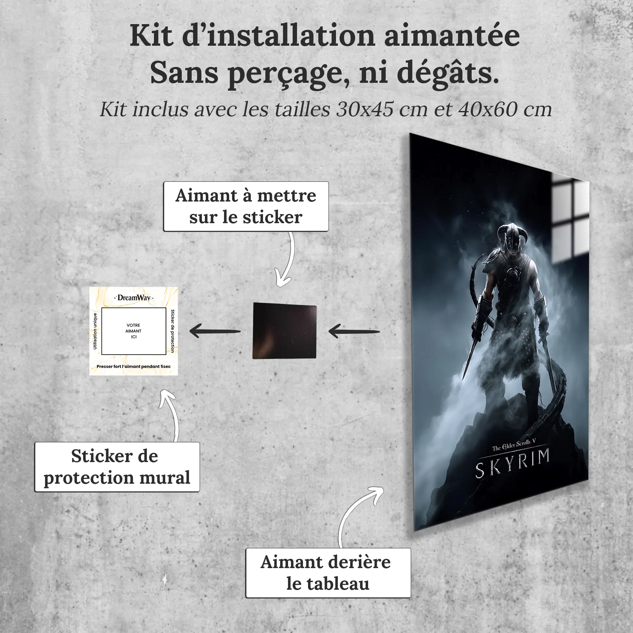 Tableau-skyrim-affiche-avec-installation-aimantee | DreamWay