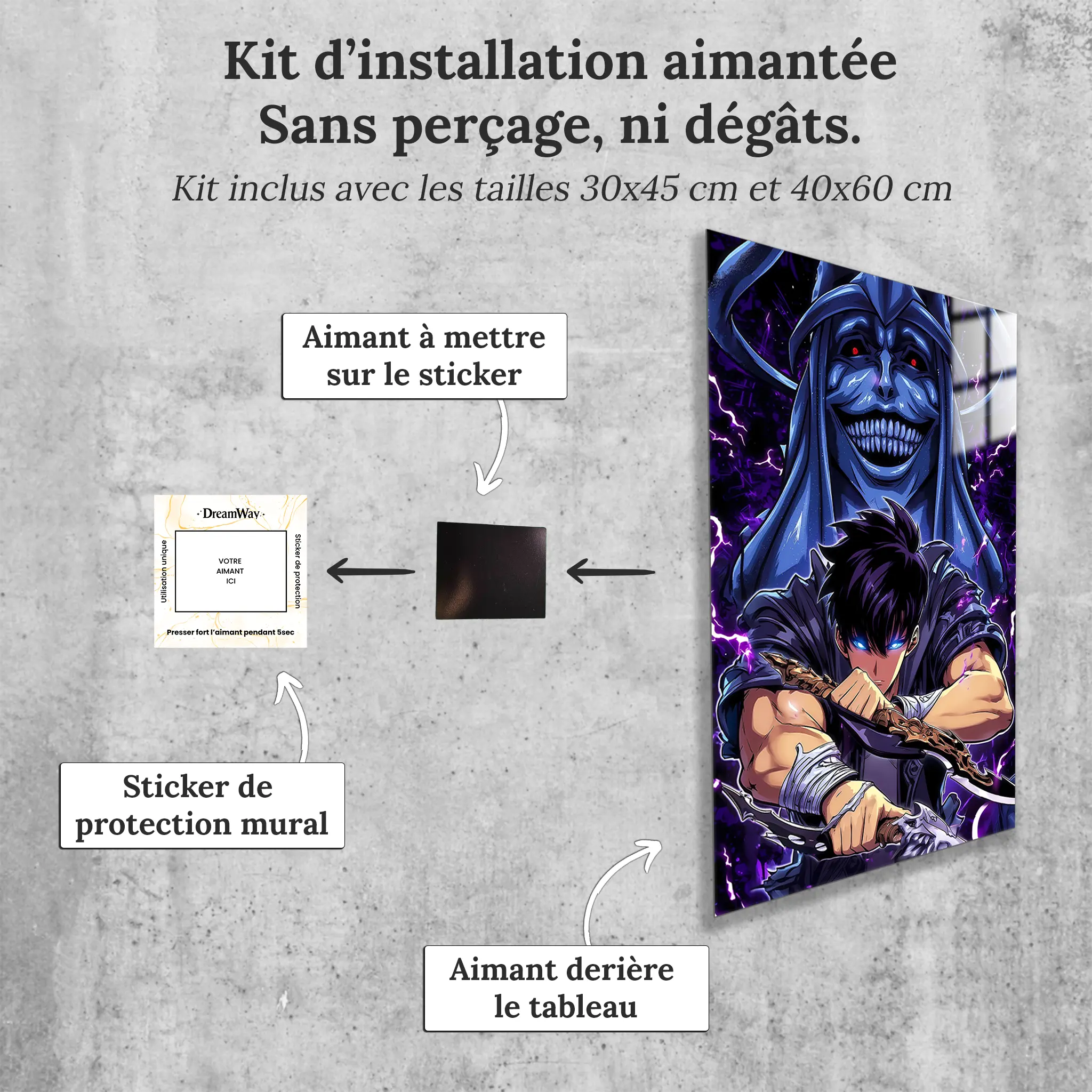 Tableau-solo-leveling-avec-installation-aimantee | DreamWay
