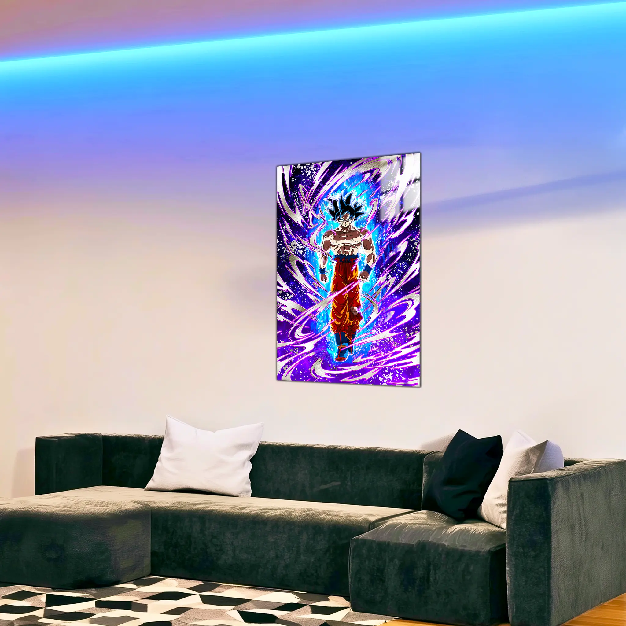 Tableau DBZ Goku Reflexe Transcendantal